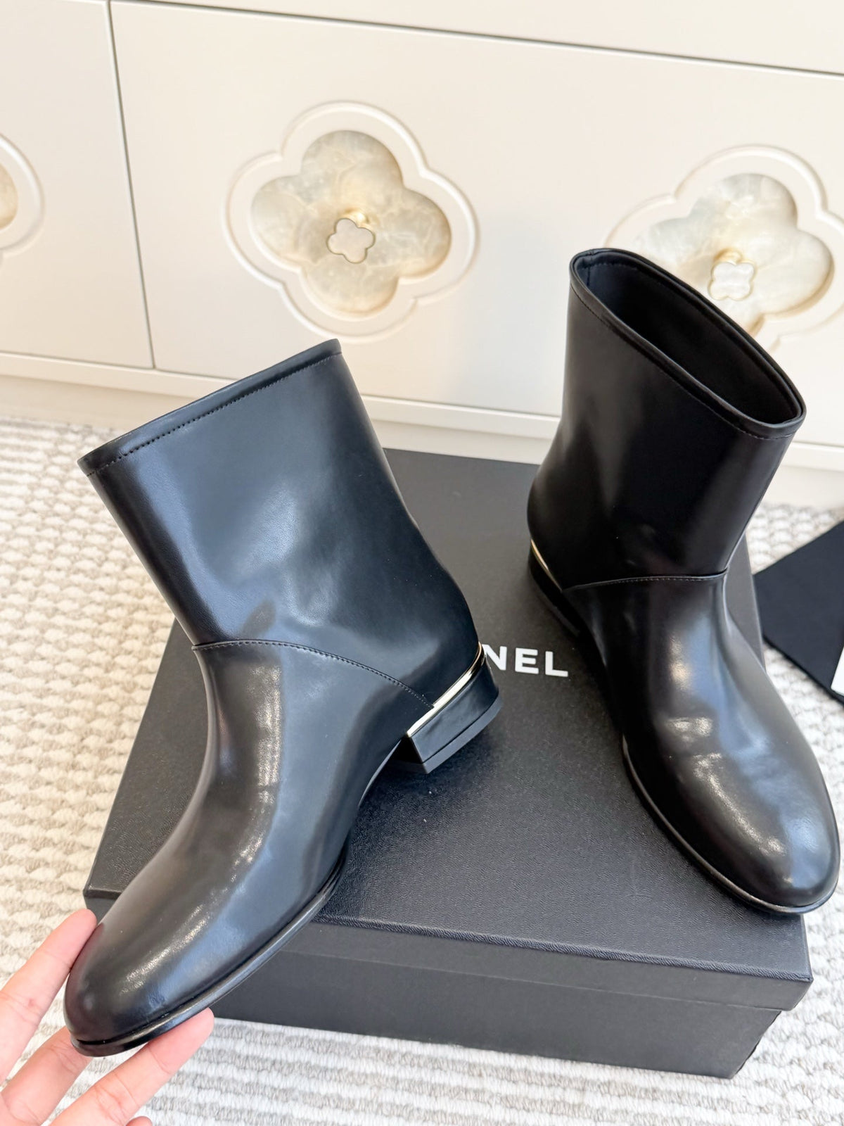 CC 26s Ankle Boots Black Black Leather 122042