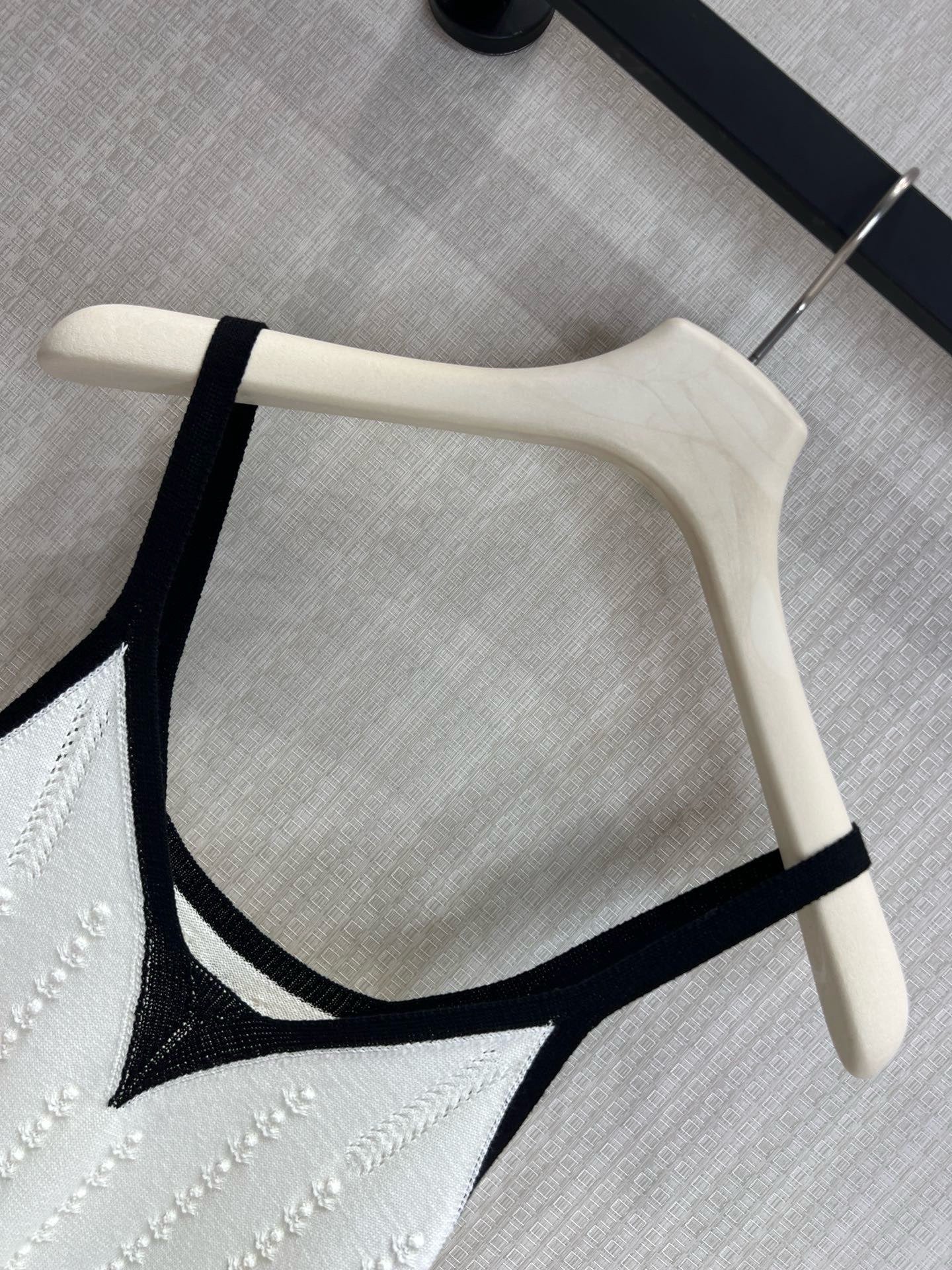 CC 26s Knit Mini Dress White Black Cotton 397690
