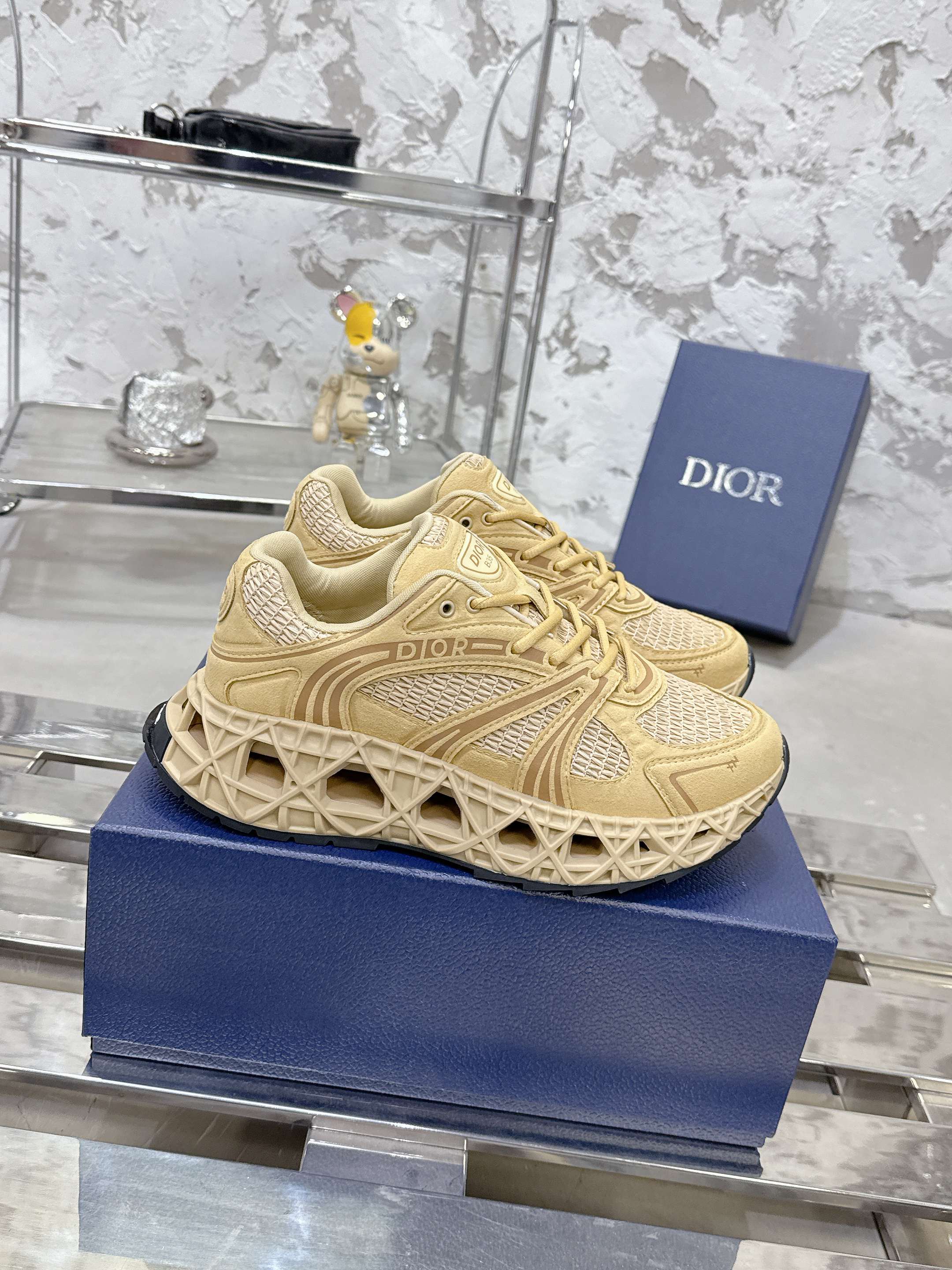 CD 26s Sneaker Beige Mesh Suede 905044