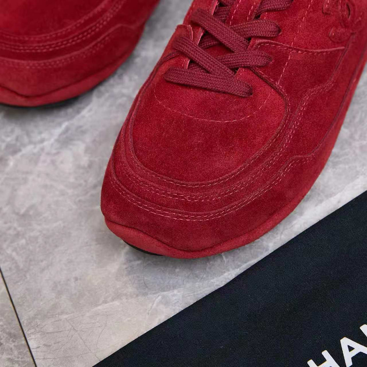 Chanel 26s Sneakers Burgundy Suede 168244