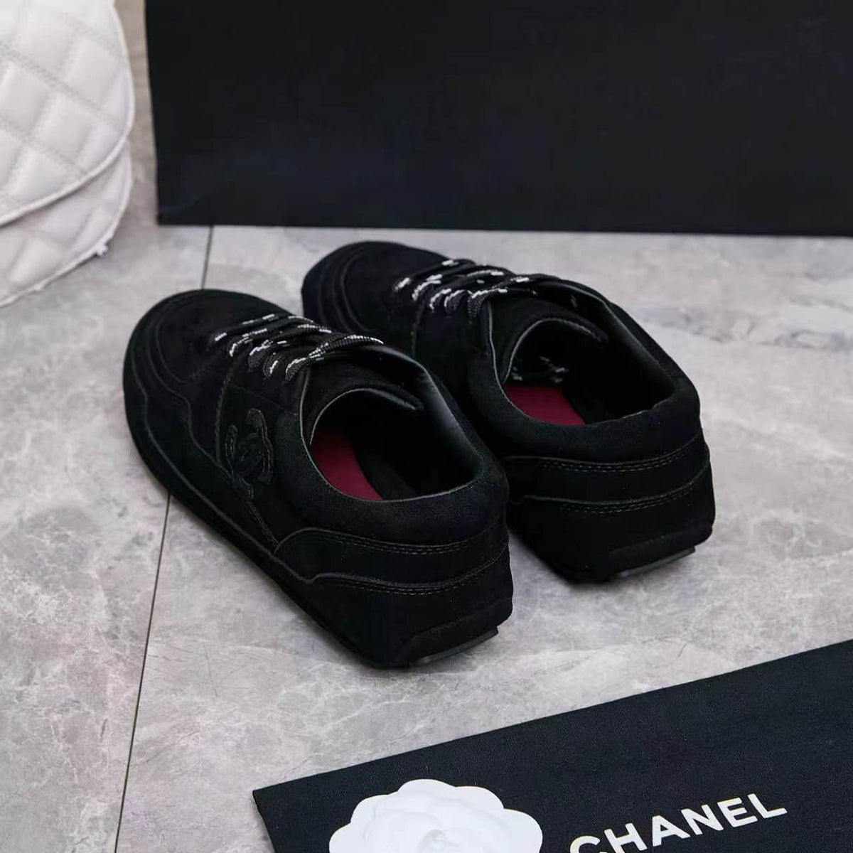 Chanel 26s Sneakers Black Suede 168246