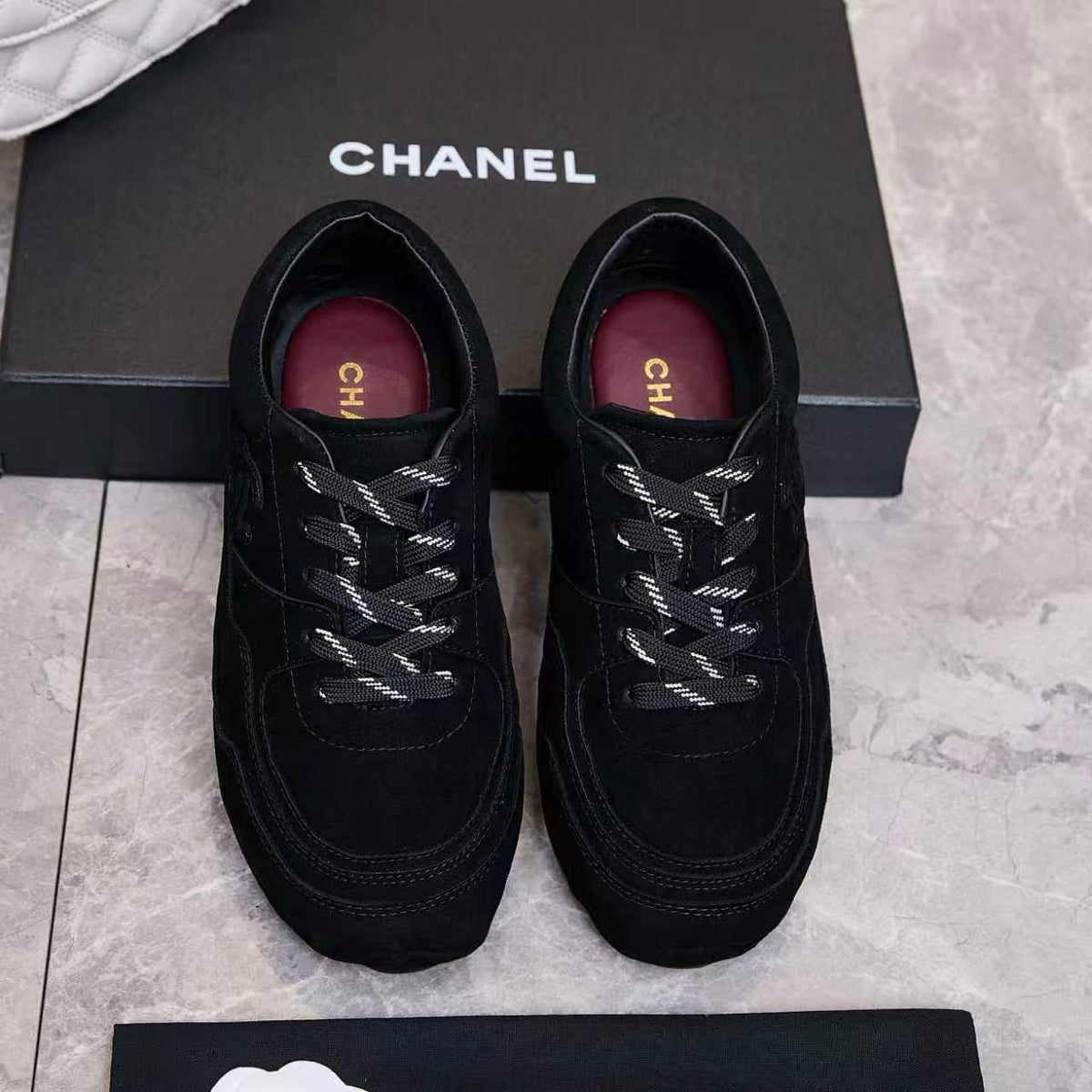 Chanel 26s Sneakers Black Suede 168246