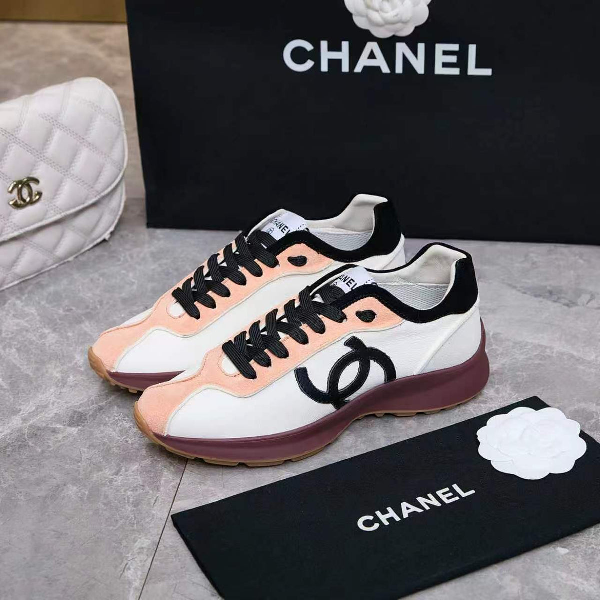 Chanel 26s Sneakers Multicolor Leather Suede 168243
