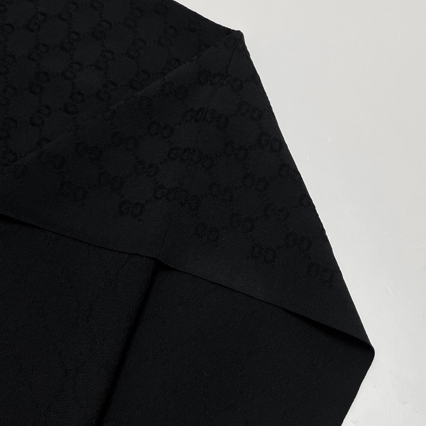 GG Jacquard Fabric T-shirt Black Cotton 394290