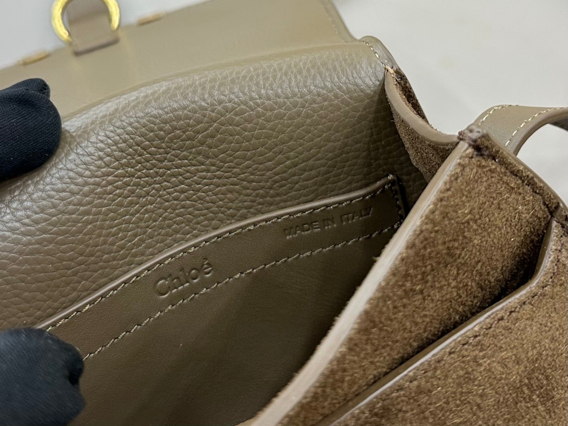 Chloe Small Marcie Saddle Bag Dark Brown Suede 281229