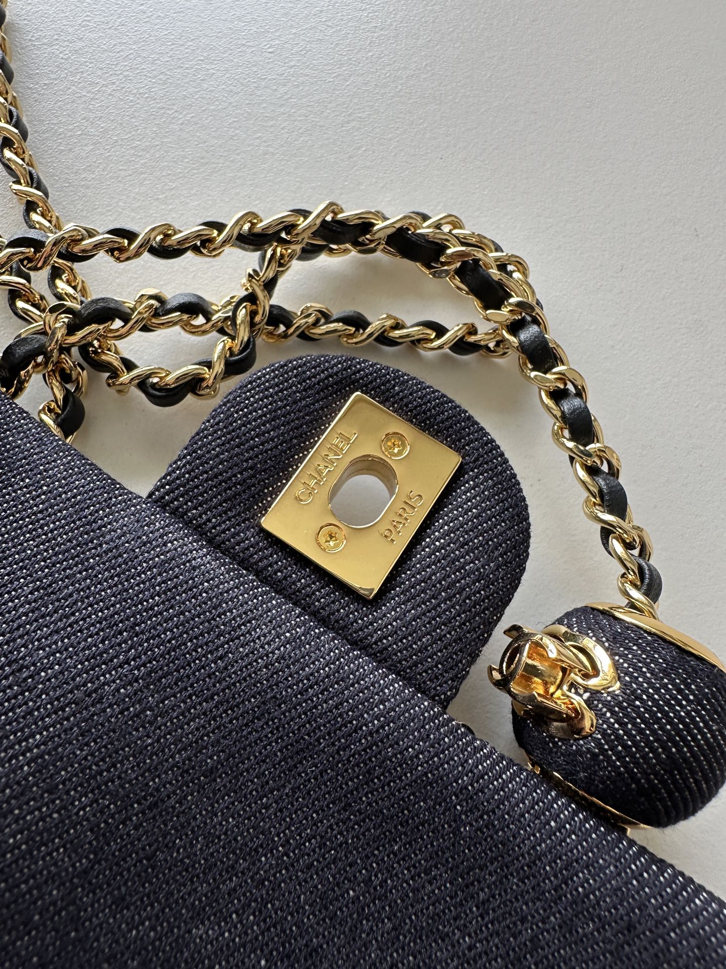 CC 26s AS1787 Mini Classic Handbag 20cm Dark Blue Denim