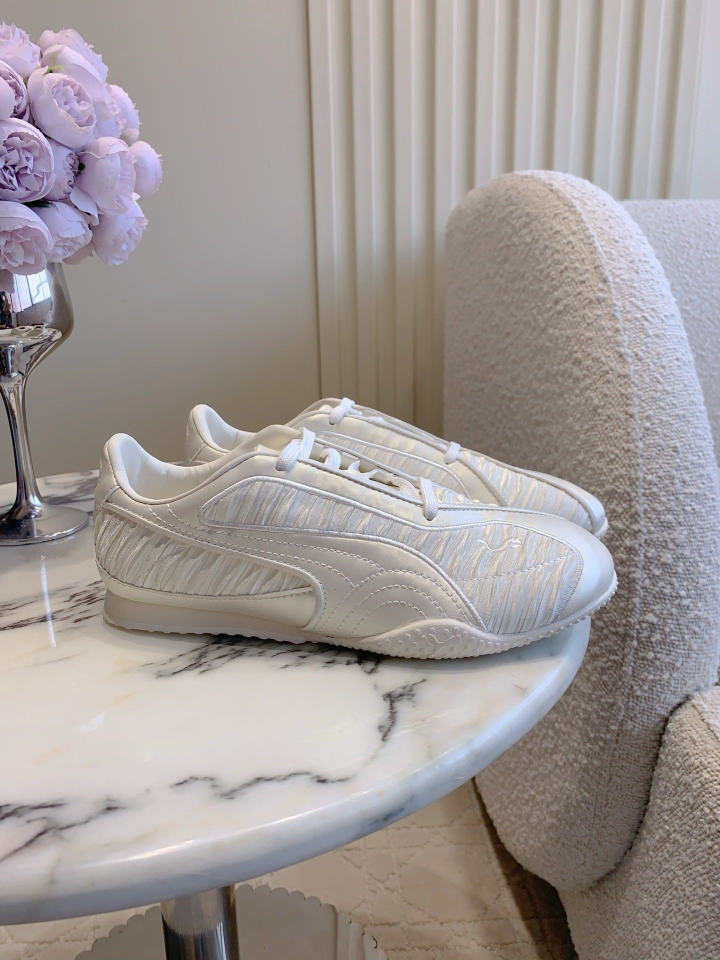 Puma Bella V2 Lustrous White Satin 615459