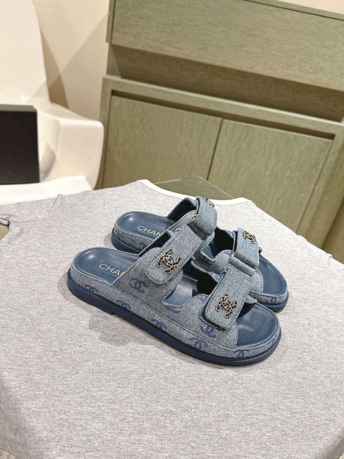 CC 25C Dad Sandals Mule Blue Denim 462220