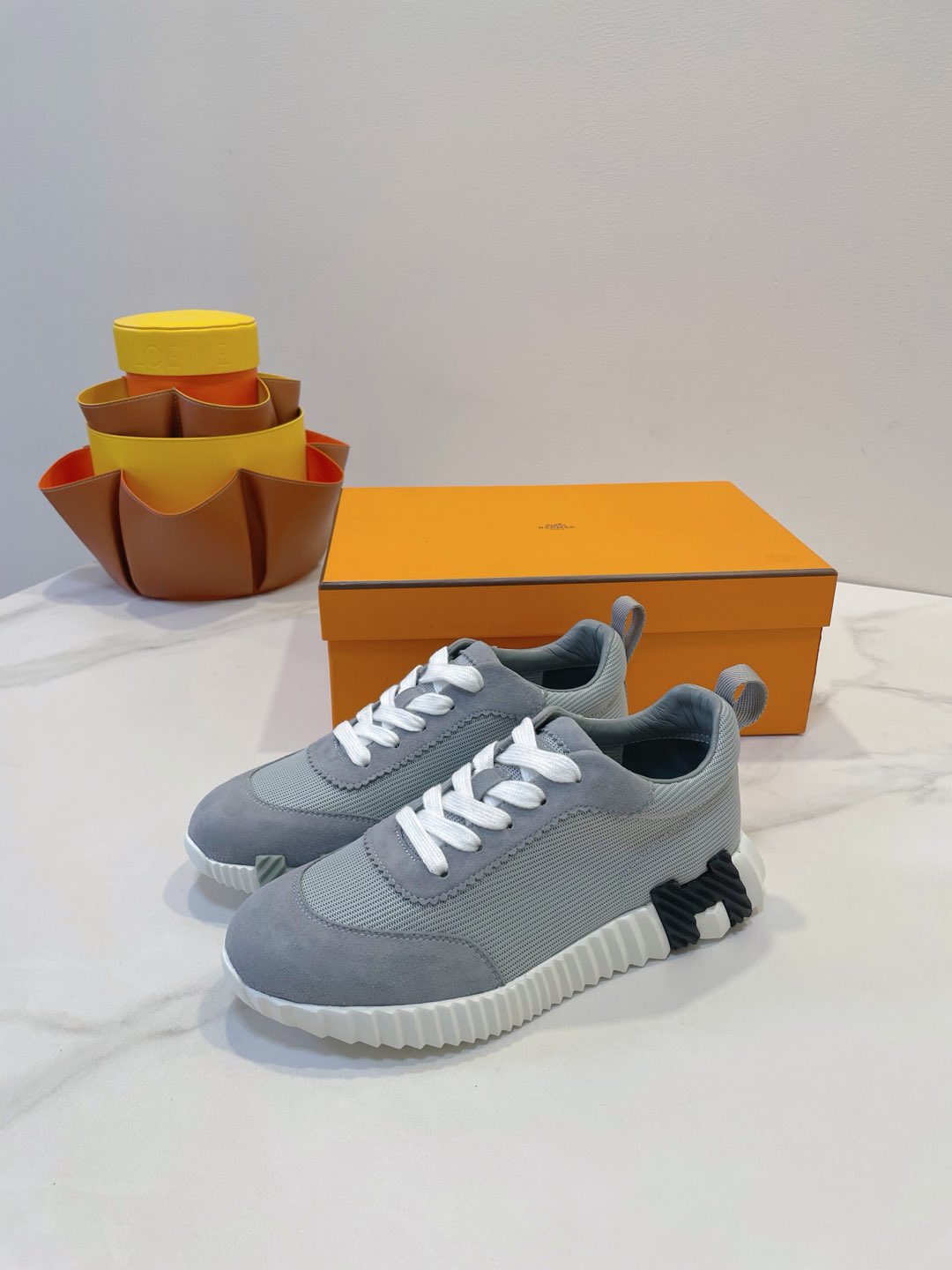 HM Bouncing sneaker Gray Fabric with Suede 212280
