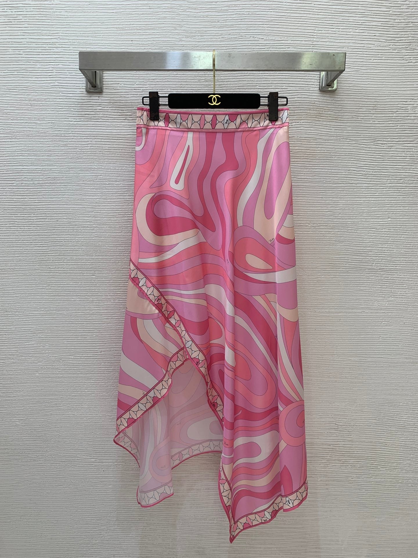 Pucci 26s Top Midi Skirt Silk Twill Fabric 406405