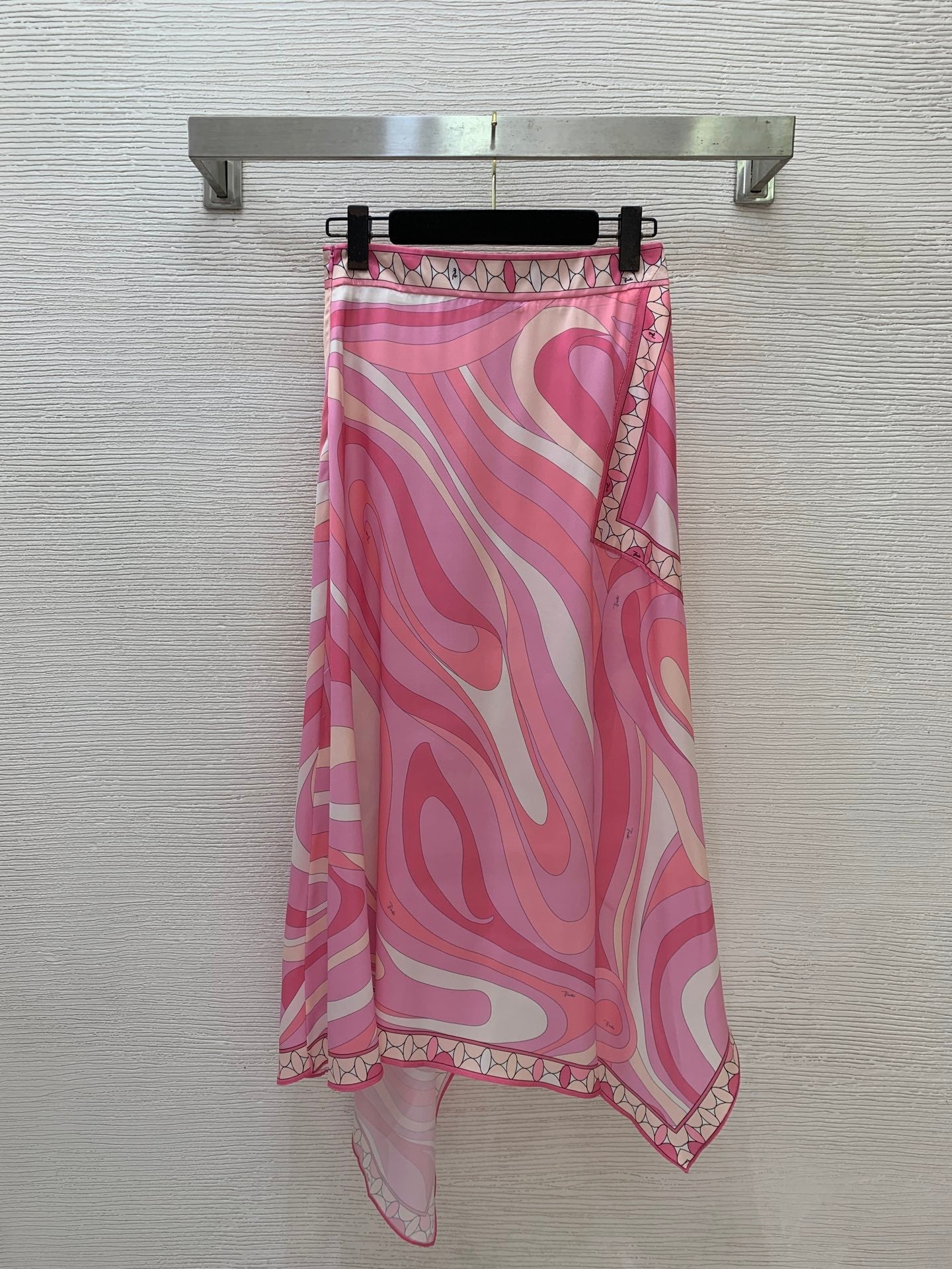 Pucci 26s Top Midi Skirt Silk Twill Fabric 406405