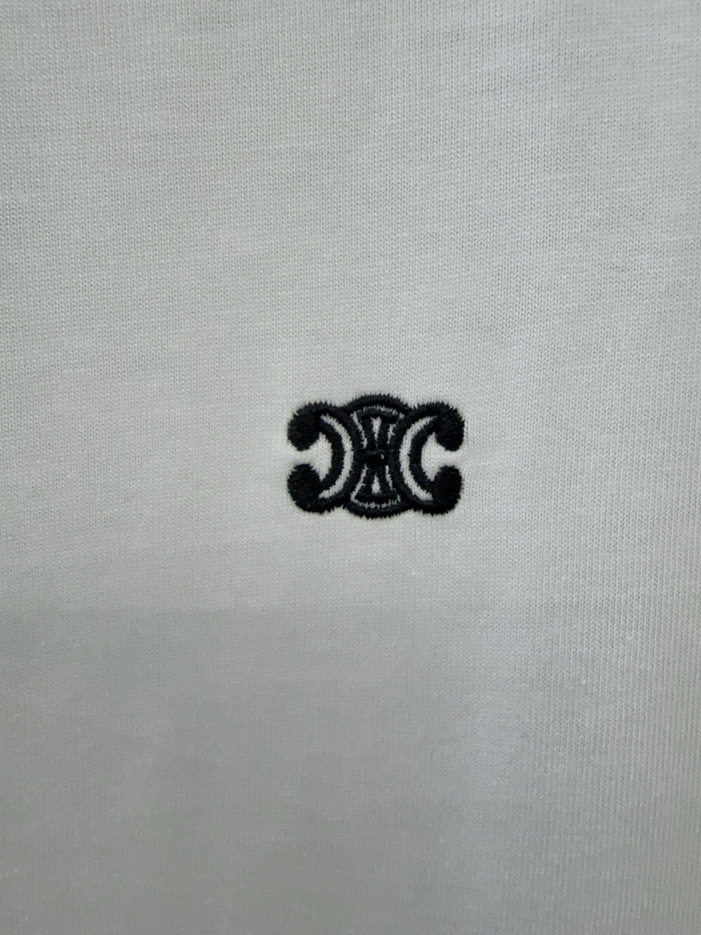 Celine  Triomphe Embroidery T-shirt Cotton 351310