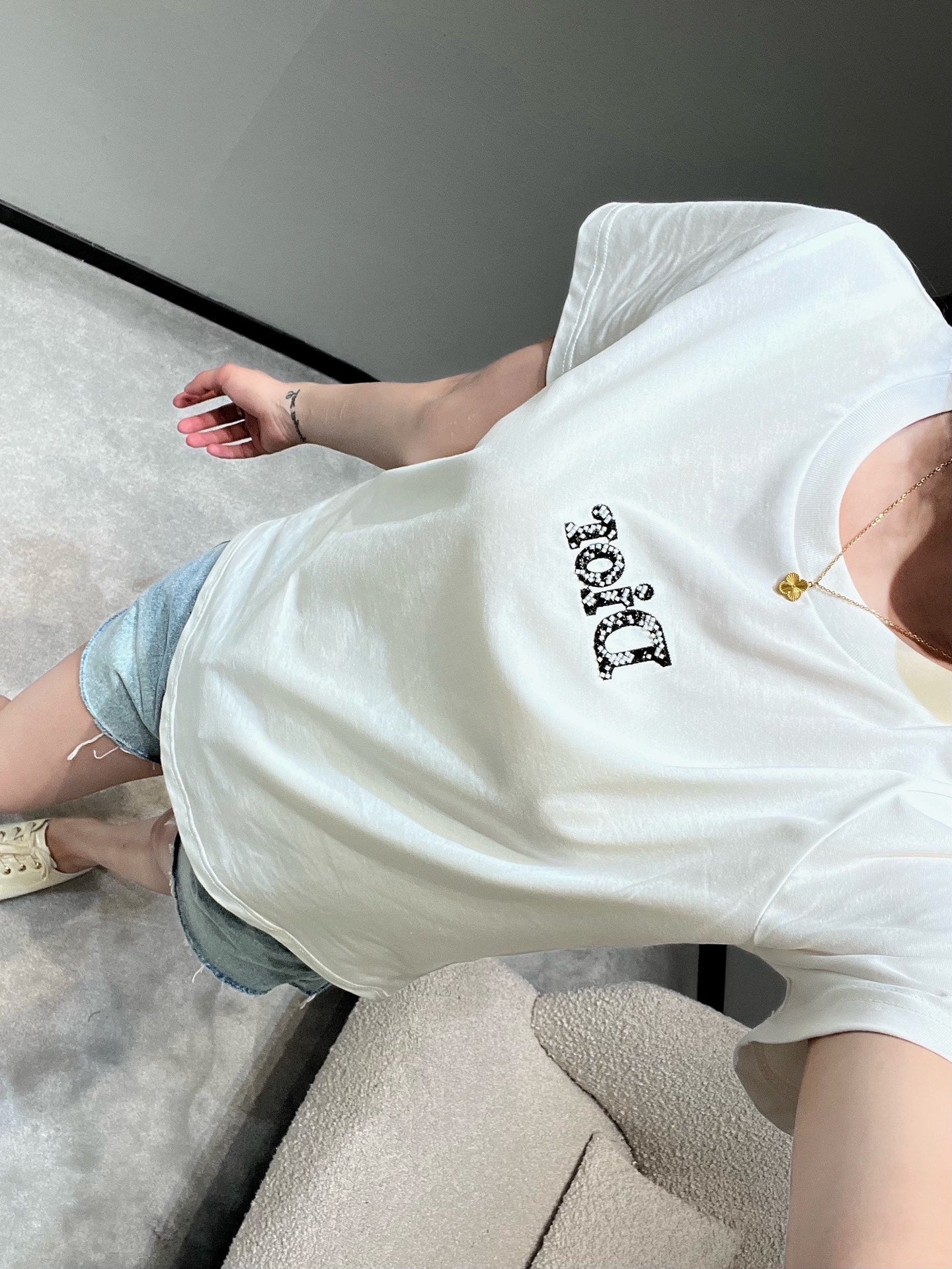 CD SS26 T-Shirt With Logo Cotton 351324