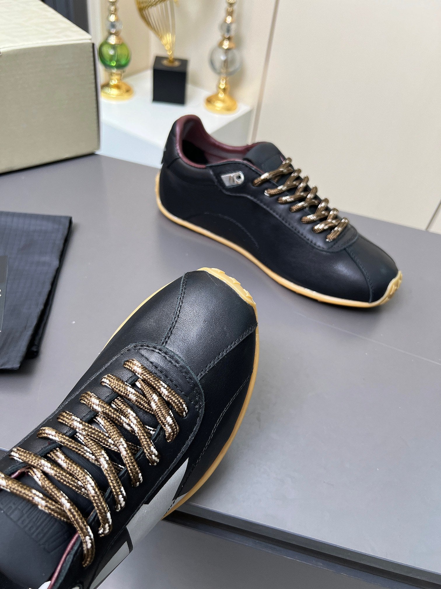 Golden Goose 26s Marathon Runner Sneakers Black Leather 735858