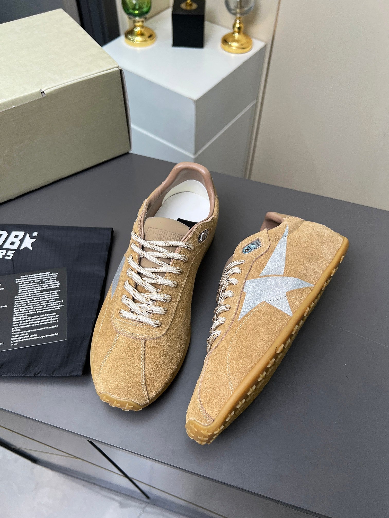 Golden Goose 26s Marathon Runner Sneakers Brown Suede 735859