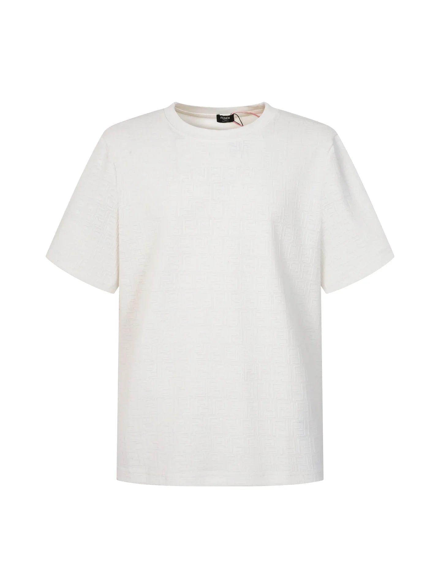 Fendi 2026 Men's Short-Sleeve T-Shirt Jacquard Cotton Wool 830111