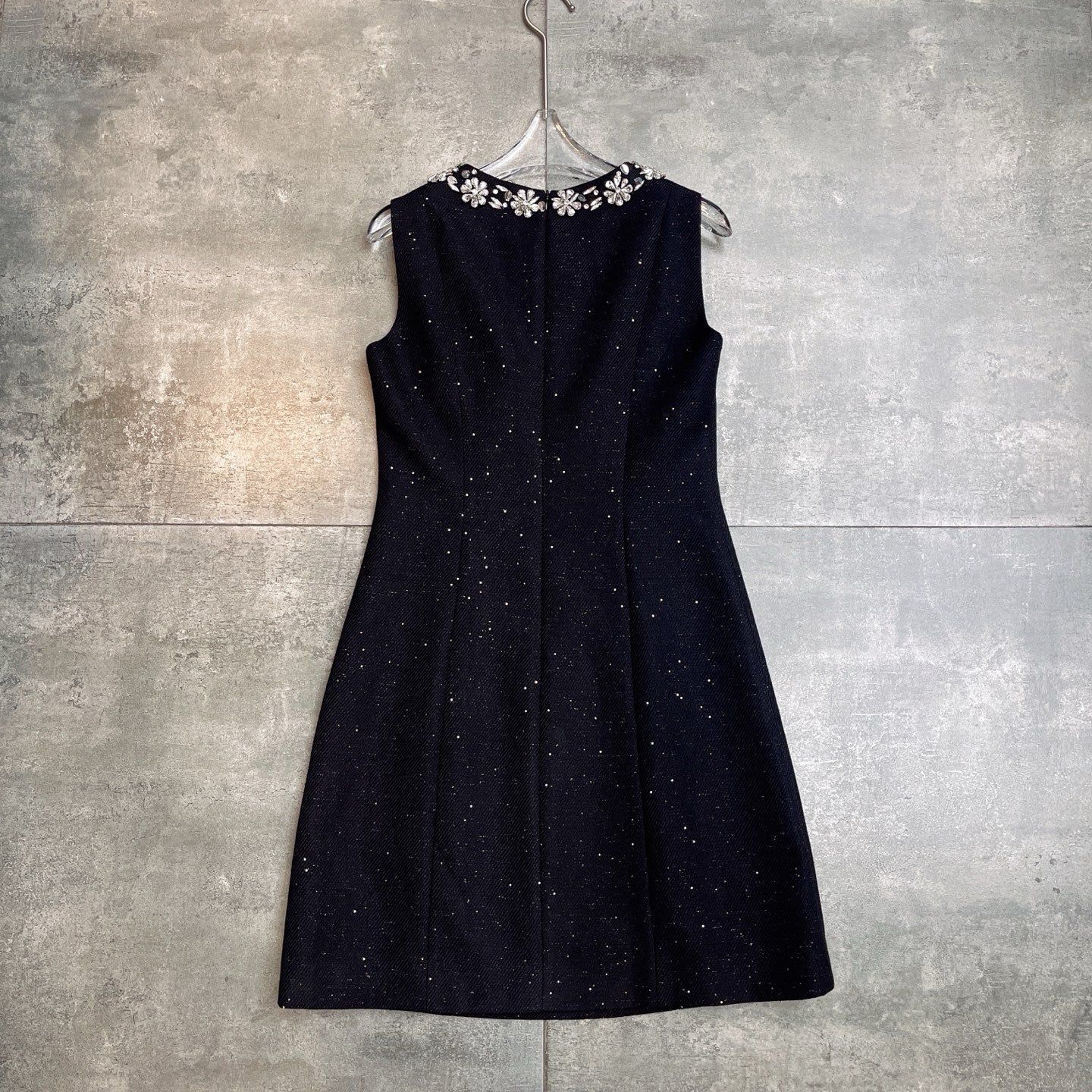 VT 26s Heiress-Style Cocktail Dress Black Silk Polyester 400521