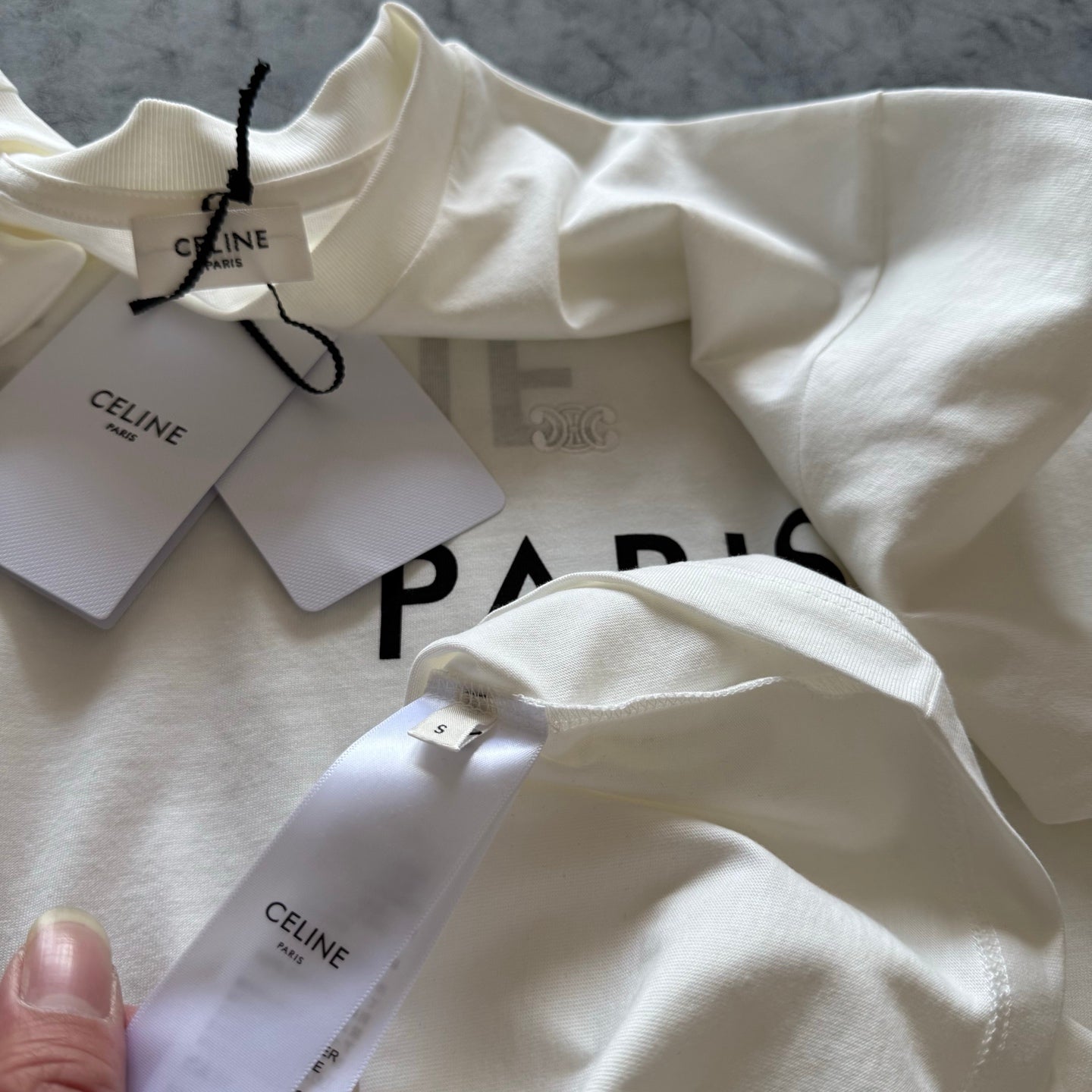 Celine SS26 Double Layered T-Shirt White  Cotton 350462