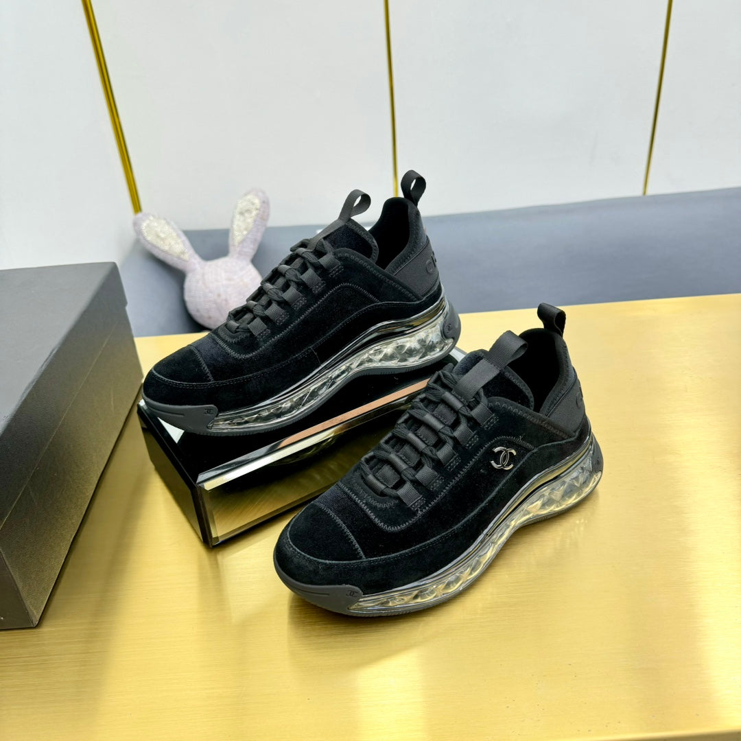 CC 26s Clear Sole Sneakers Black Velvet 139961