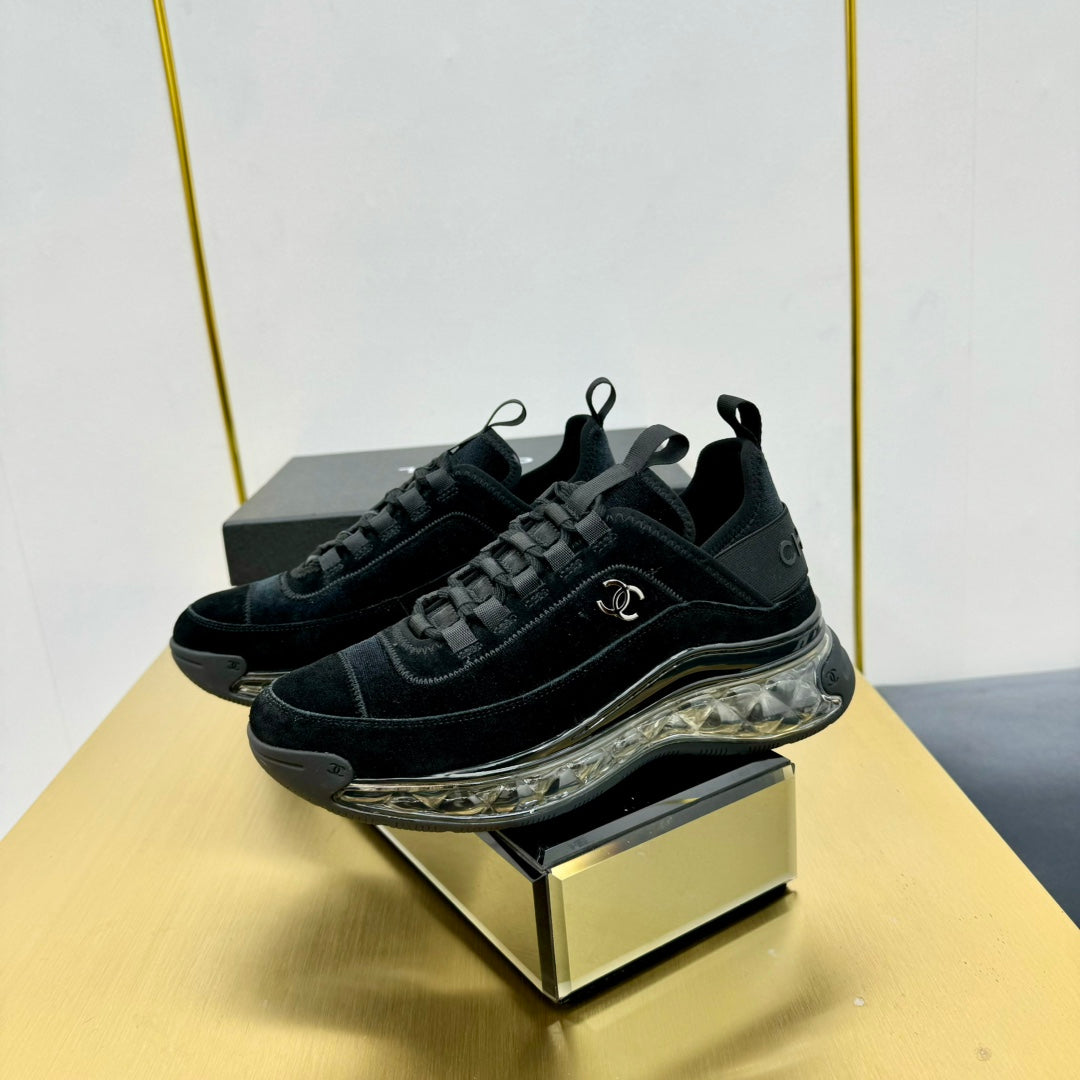 CC 26s Clear Sole Sneakers Black Velvet 139961