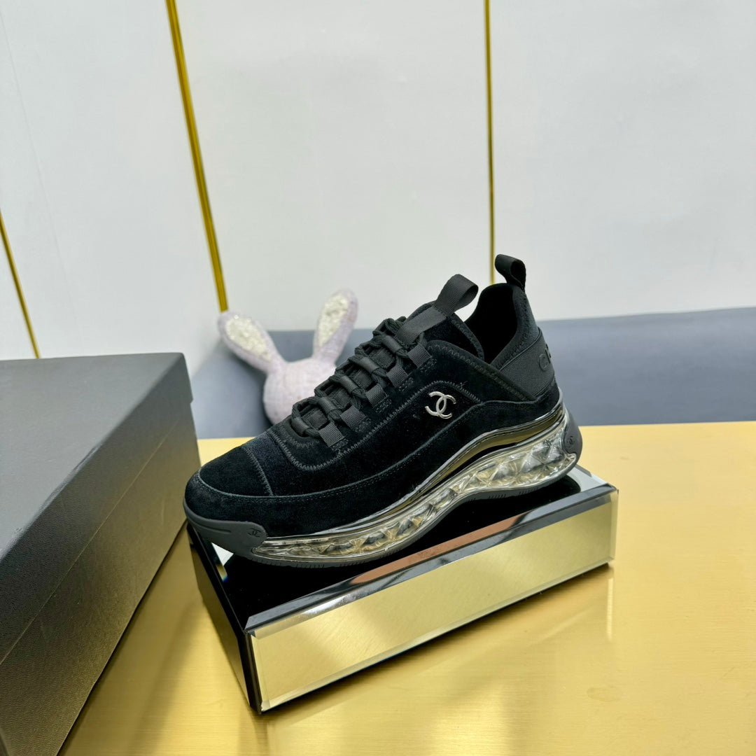 CC 26s Clear Sole Sneakers Black Velvet 139961