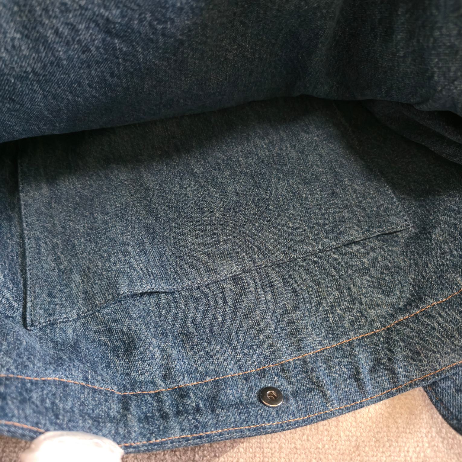 Celine Cabas Horizontal Tote Bag Blue Denim
