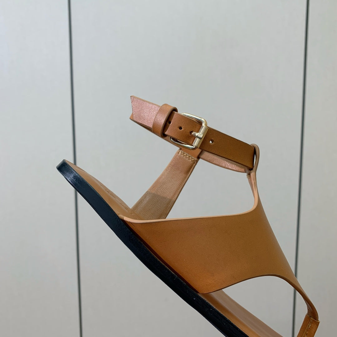 LP 26s Flip Flops Sandal In Light Brown Calfskin