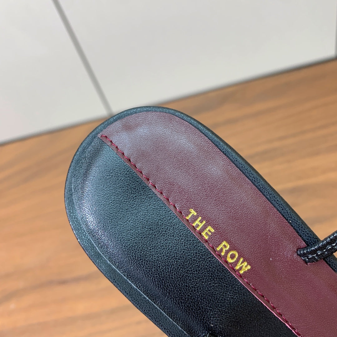 The Row  Heel Sandals 30mmBlack Mix Burgundy Sheepskin 325423