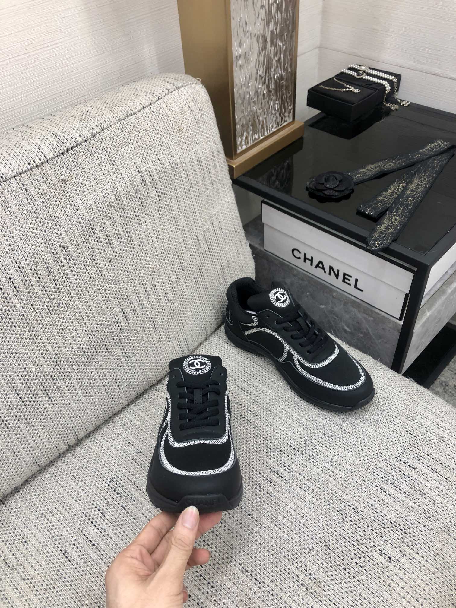 CC Sneaker Black Fabric