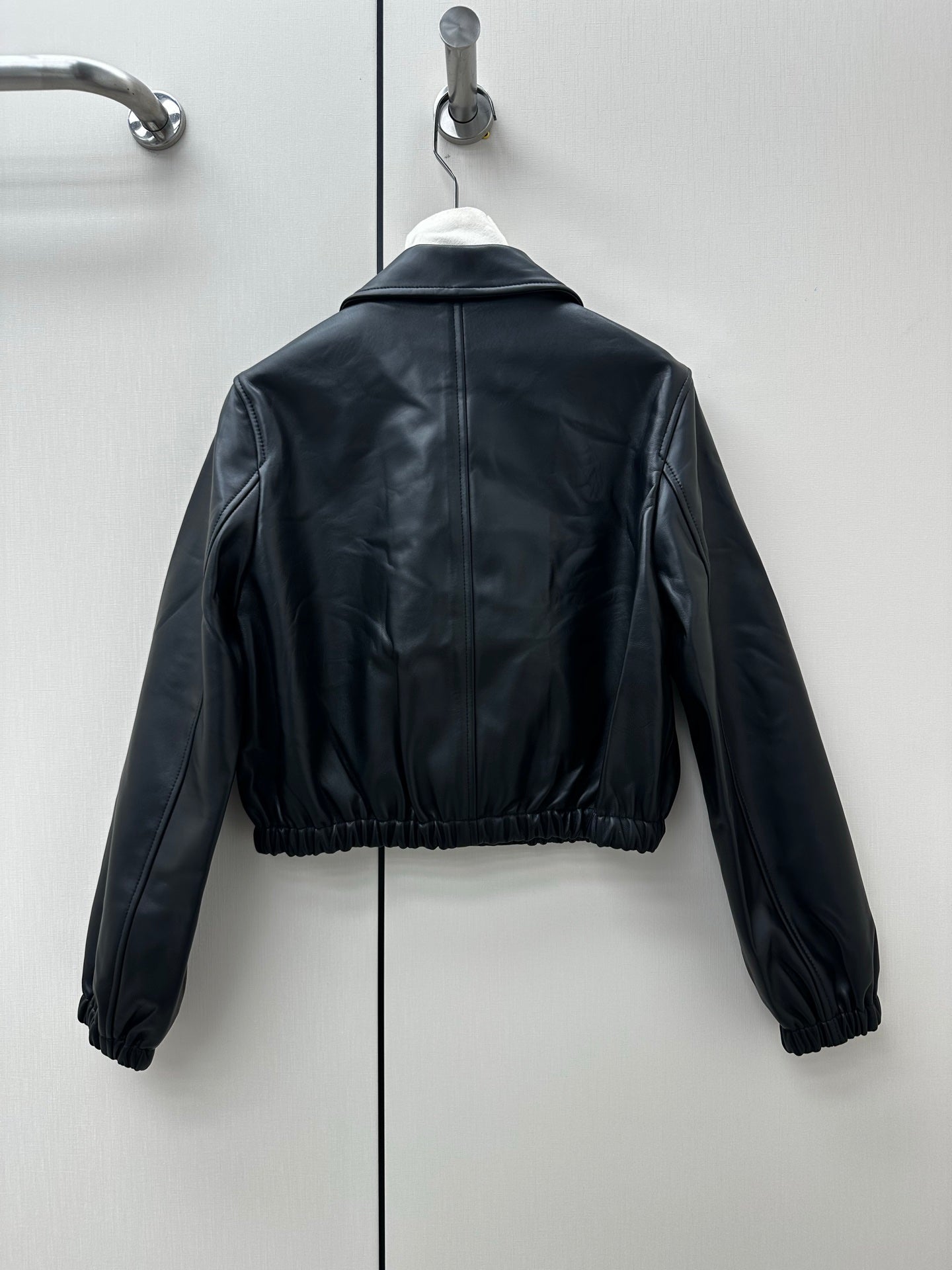 GG 26s Crop/Cropped Jacket Black Leather 420981