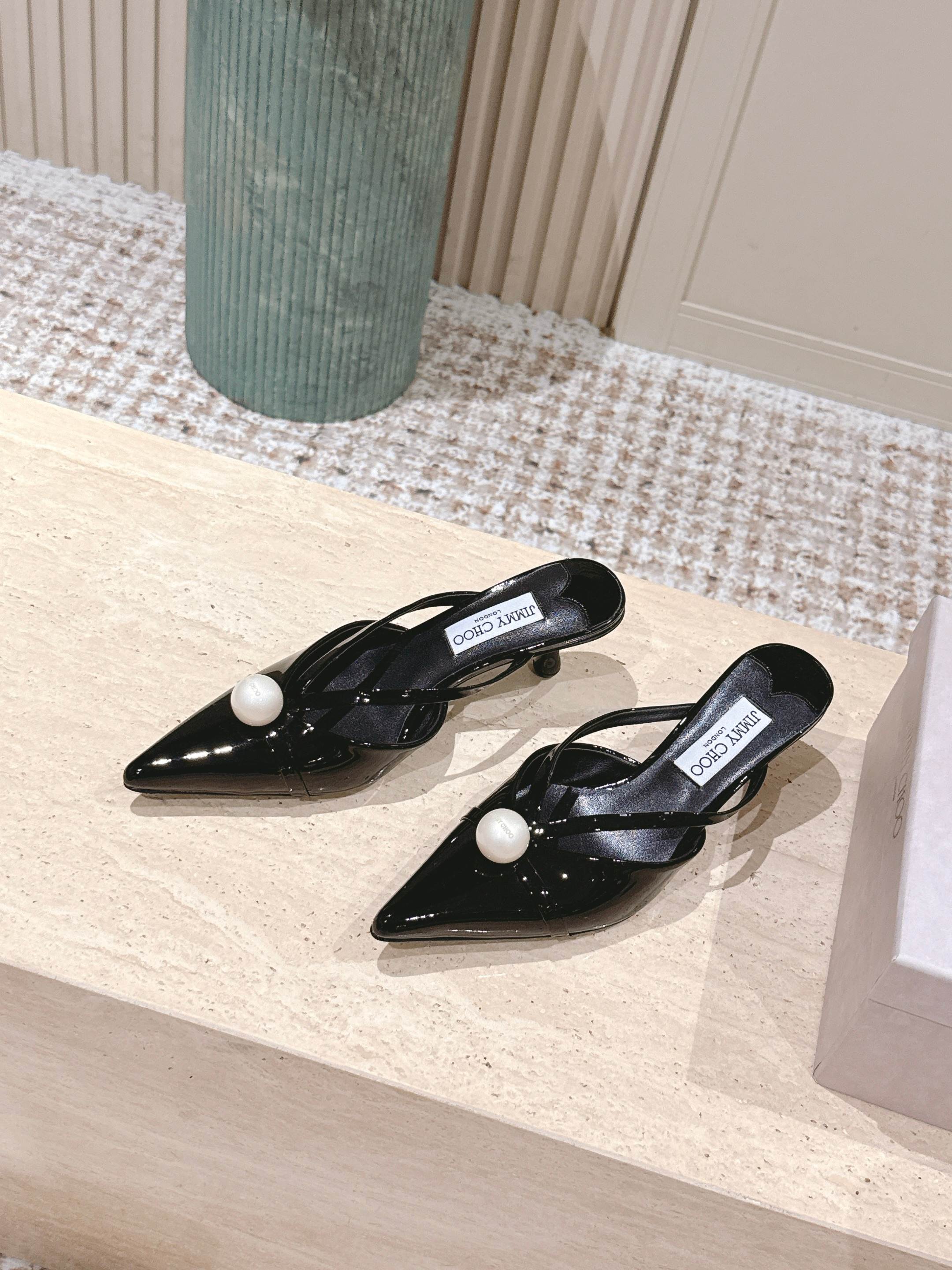 Jimmy Sana Mule 50mm Black Patent Leather 431843