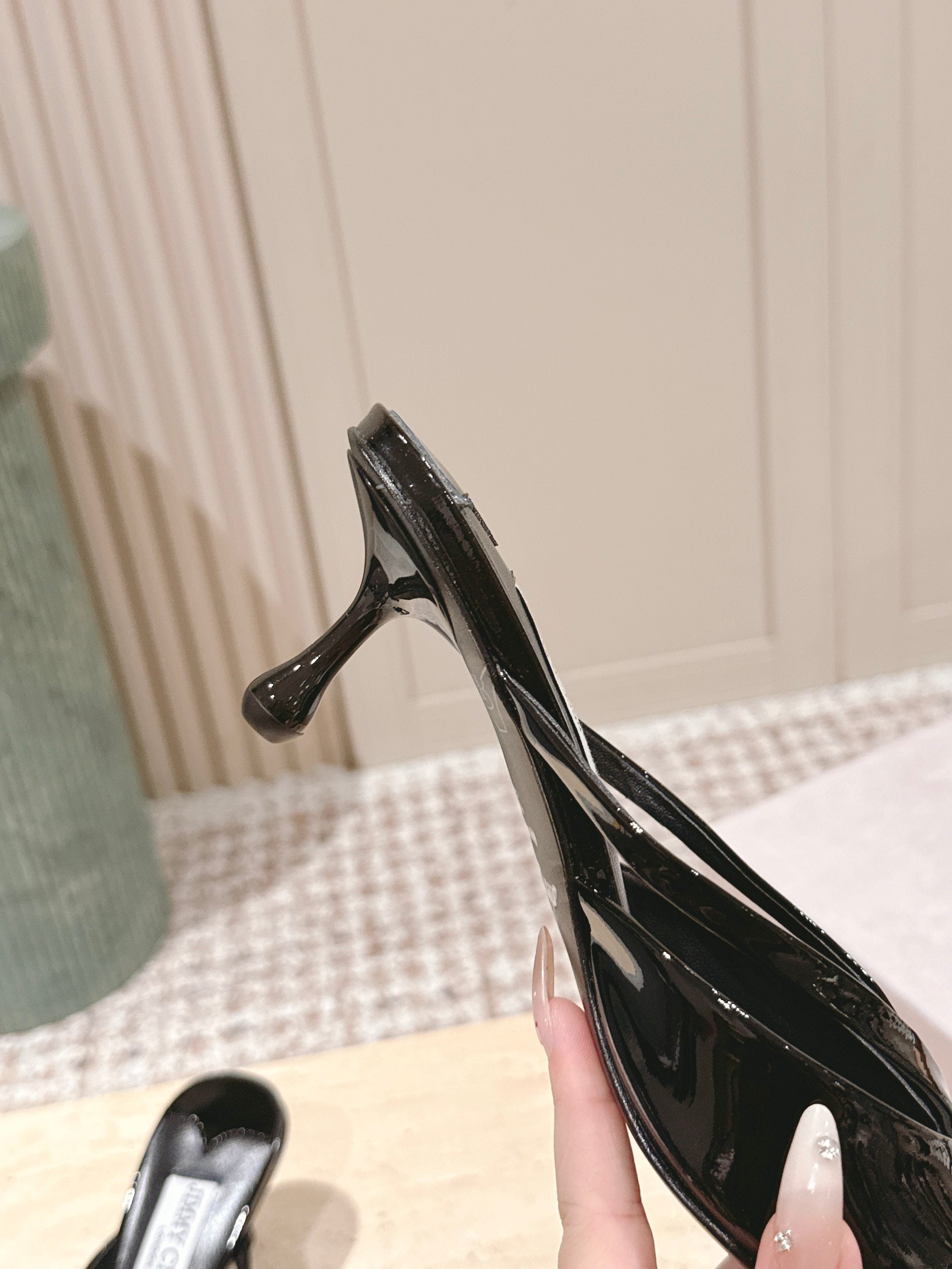 Jimmy Sana Mule 50mm Black Patent Leather 431843