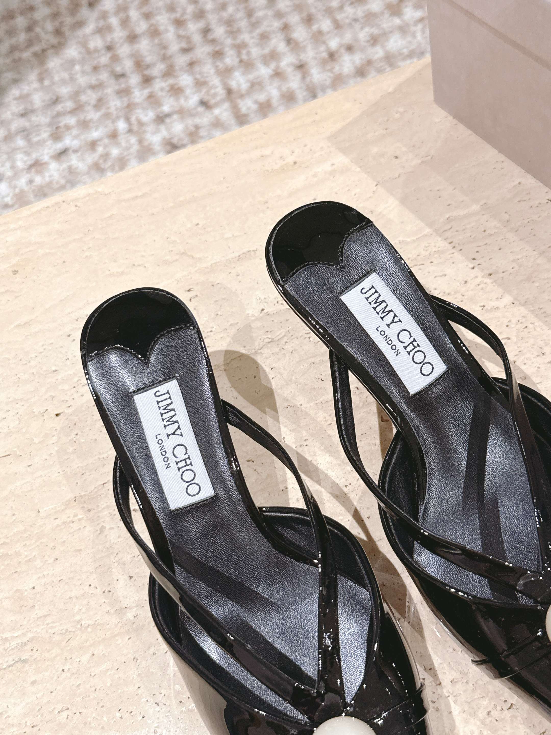Jimmy Sana Mule 50mm Black Patent Leather 431843