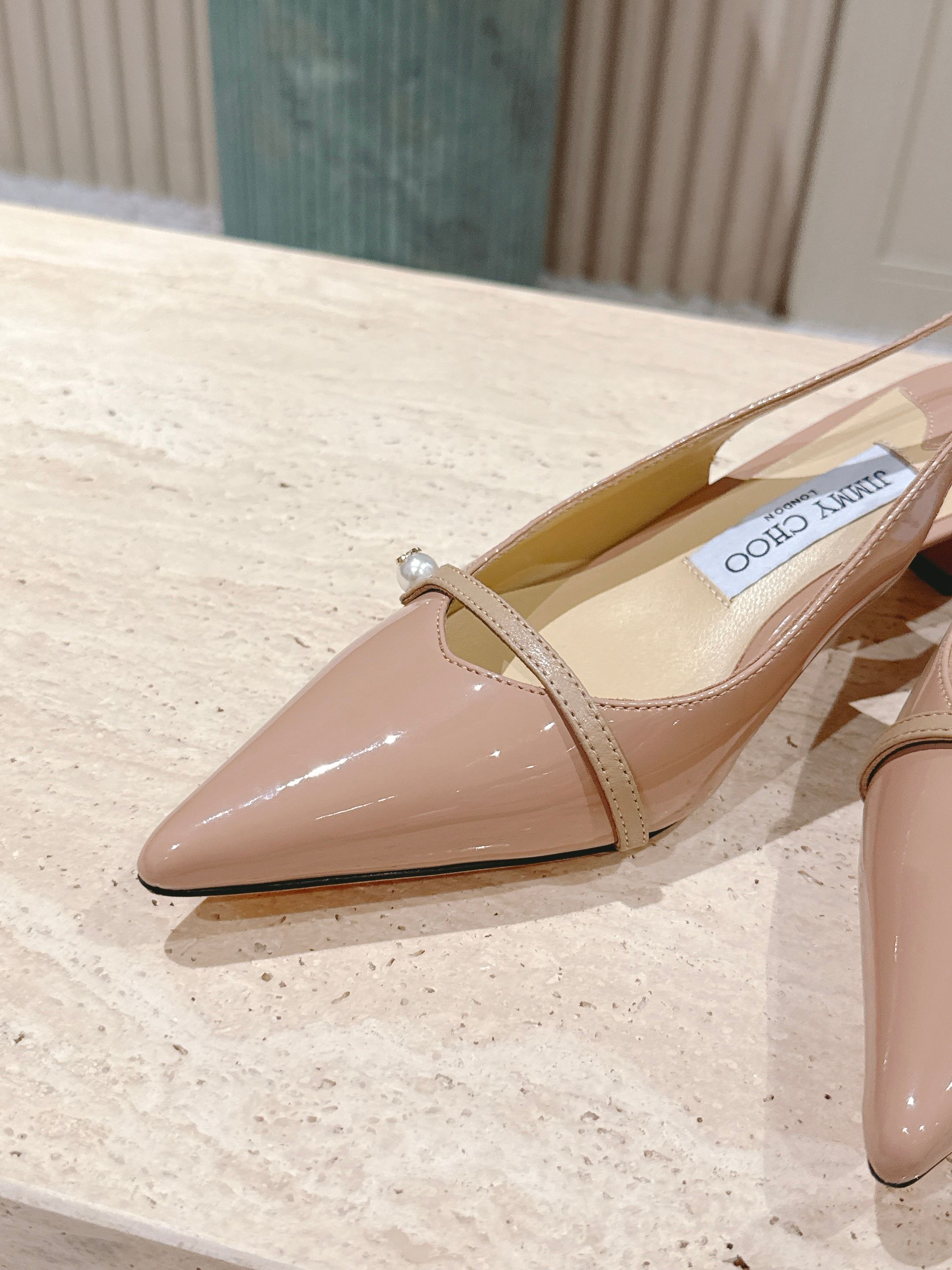 Jimmy 25 Amita Slingback 45mm Ballet Pink Patent Leather 431859