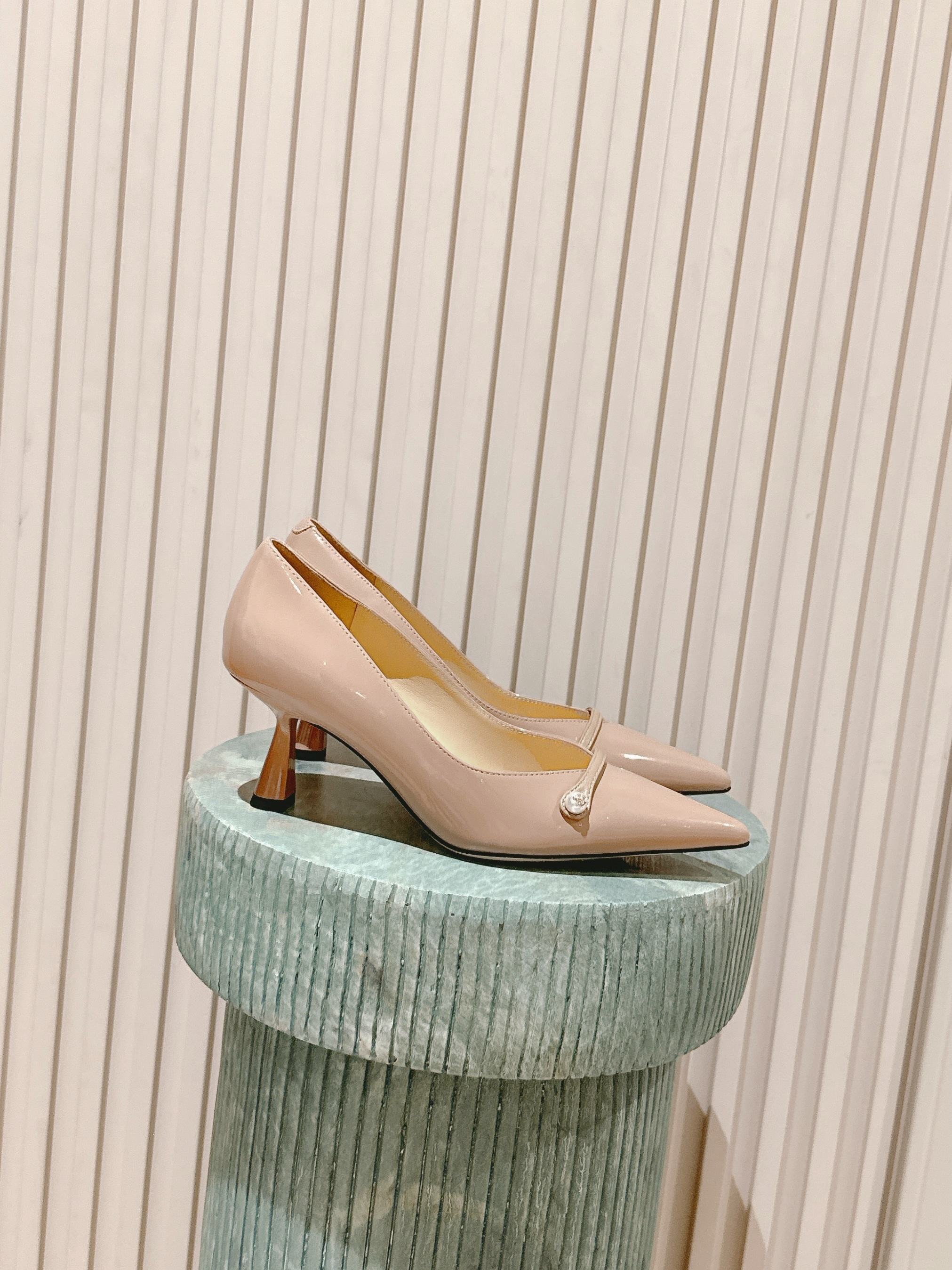 Jimmy 25 Amita Pump 65mm Ballet Pink Cowhide & Sheepskin 431863