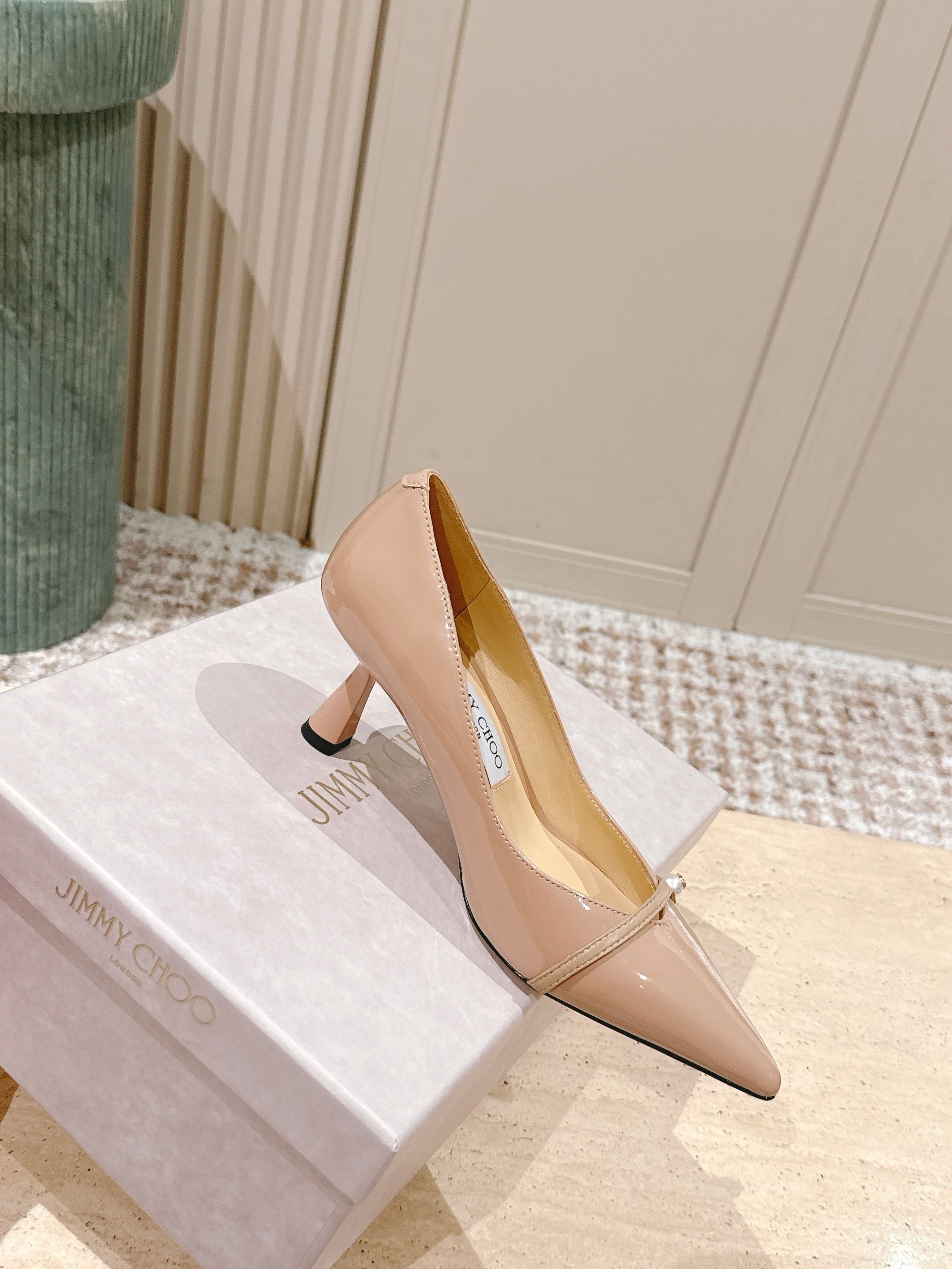 Jimmy 25 Amita Pump 65mm Ballet Pink Cowhide & Sheepskin 431863