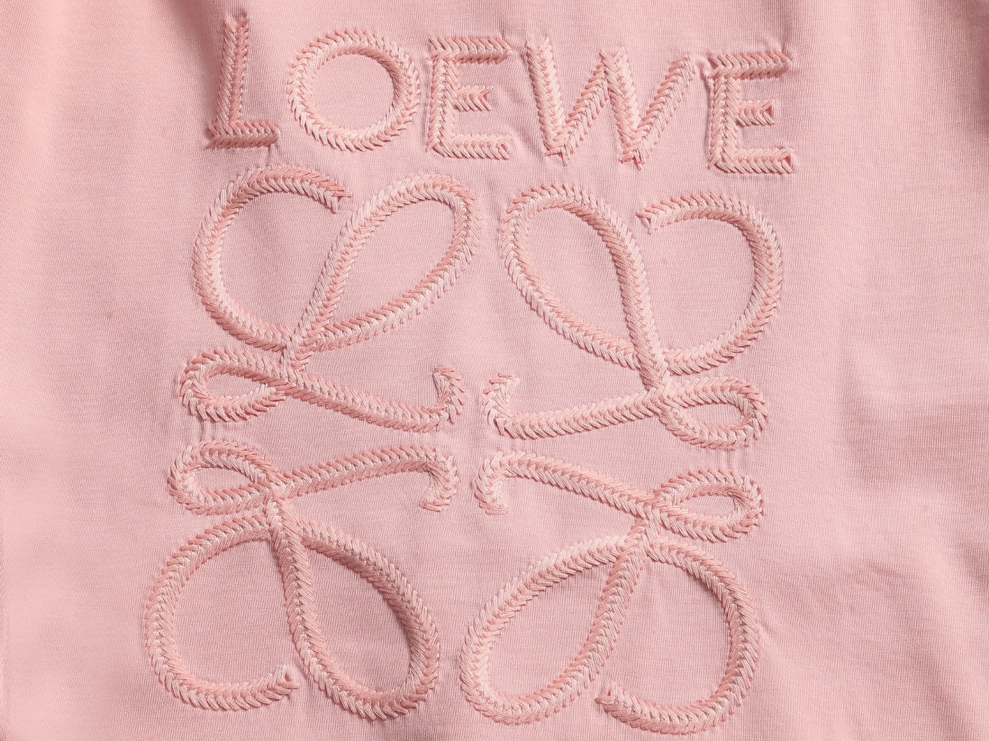 Loewe Men Logo Loose-Fit T-Shirt Light Pink Cotton