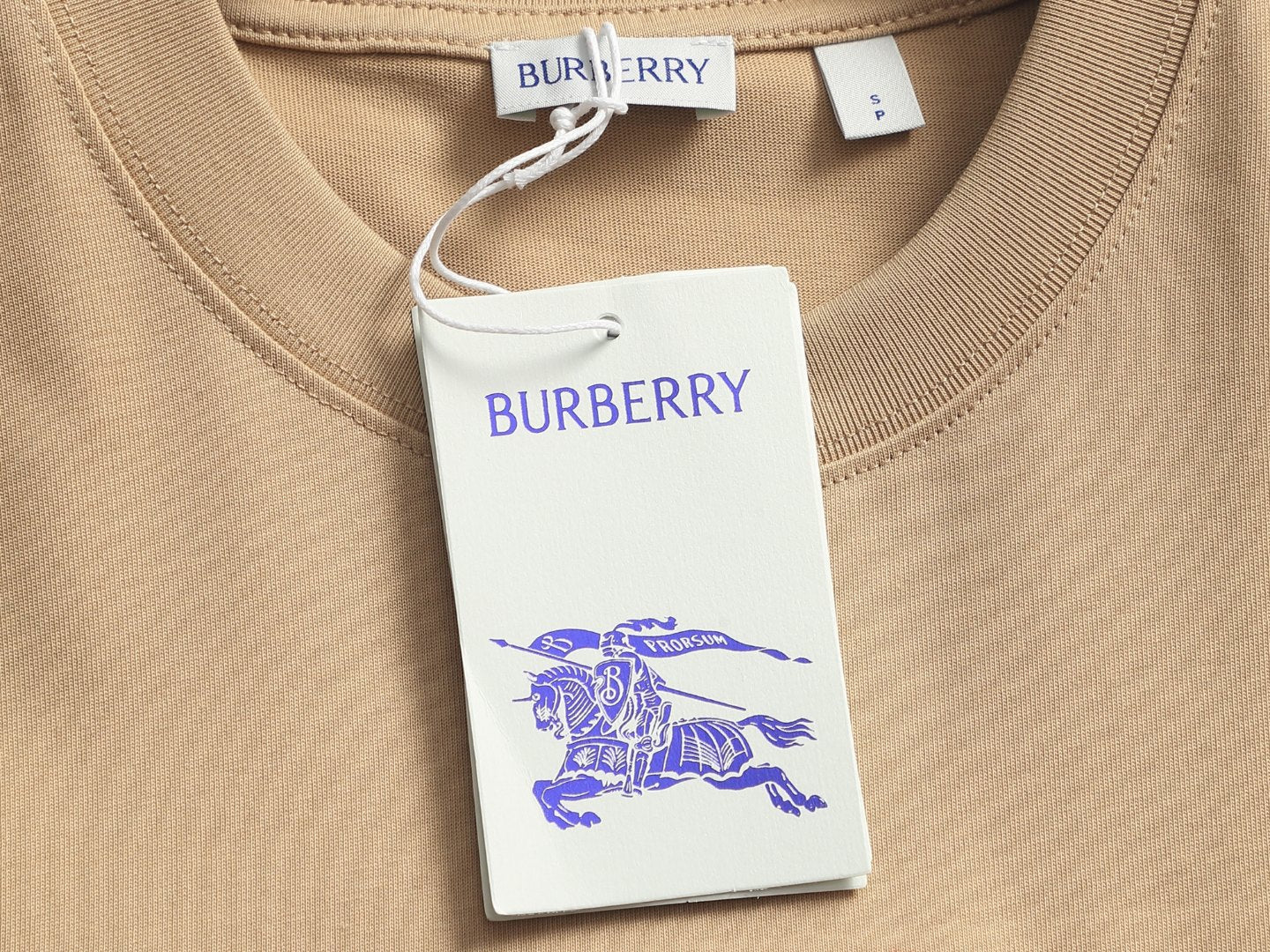 Burberry Men Oversized T-Shirt Beige Cotton