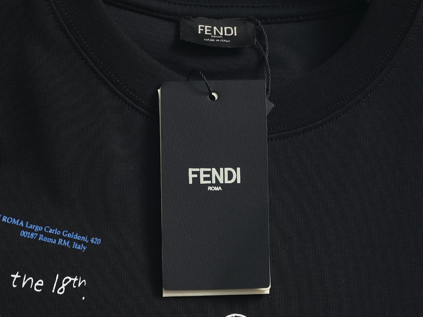 Fendi Men Oversized T-Shirt Black Cotton