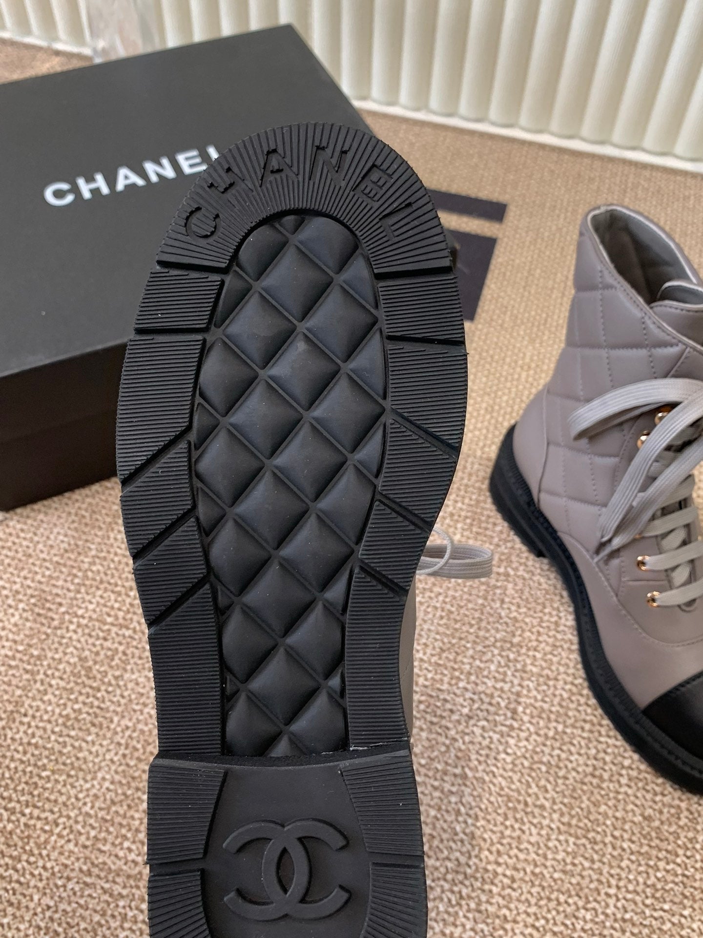 Chanel Electric Show Ankle Boot jBrown and  Black Leather 507523