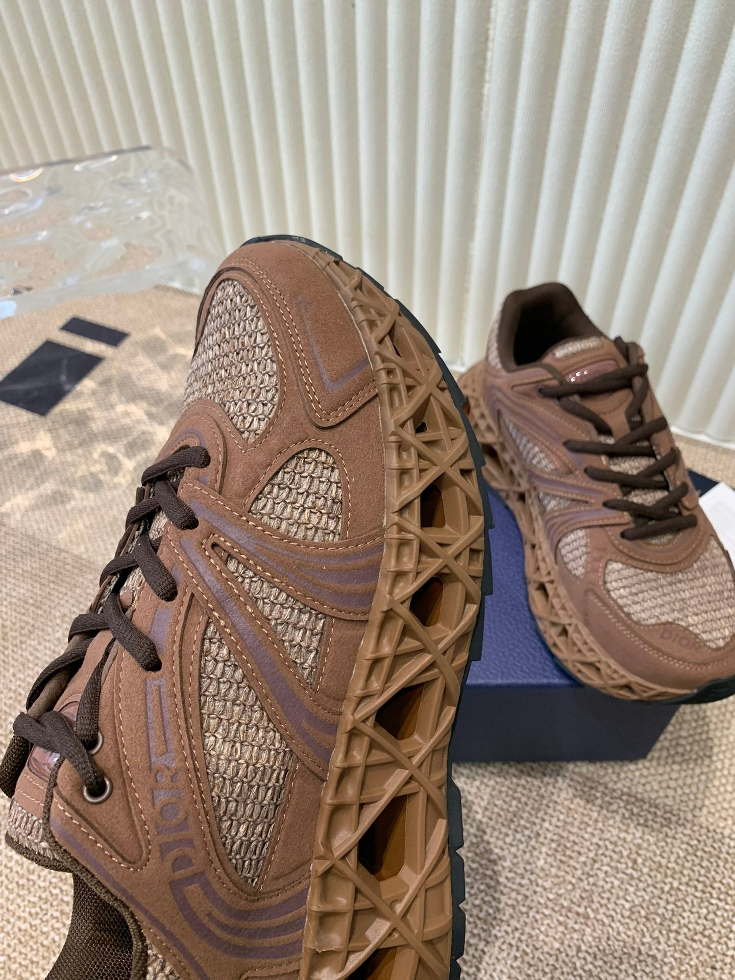 CD Sneaker B35 In Brown Suede And Fabric 113129