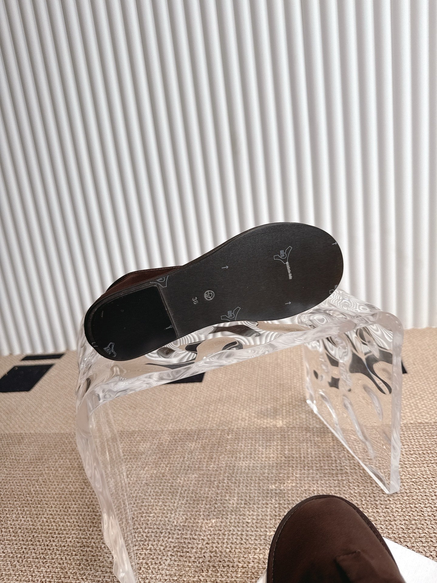The Row 25ss Flat Shoes Dark Brown Suede 443299