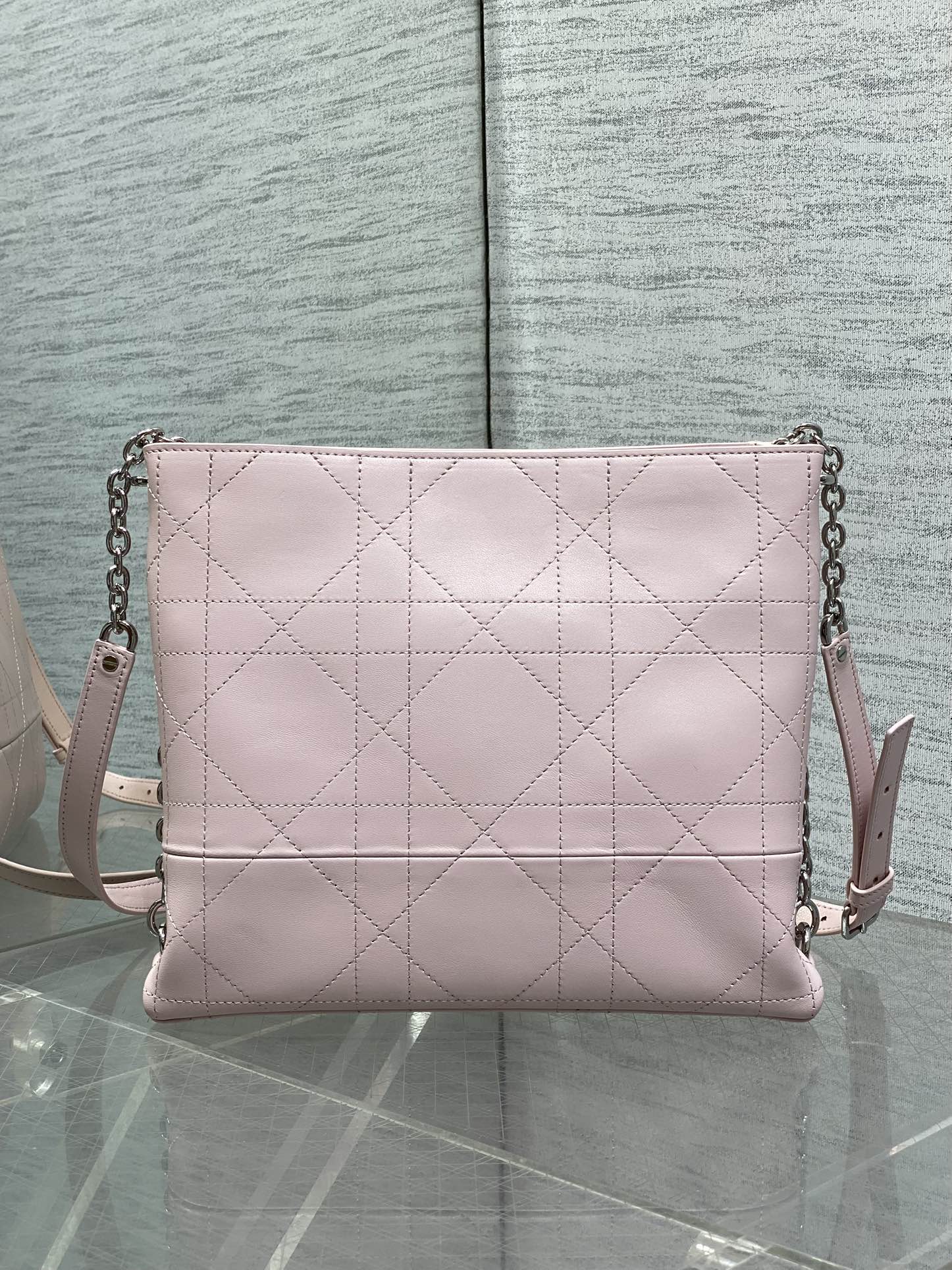 Dior Trianon Bag Light Pink Macrocannage Lambskin 286599