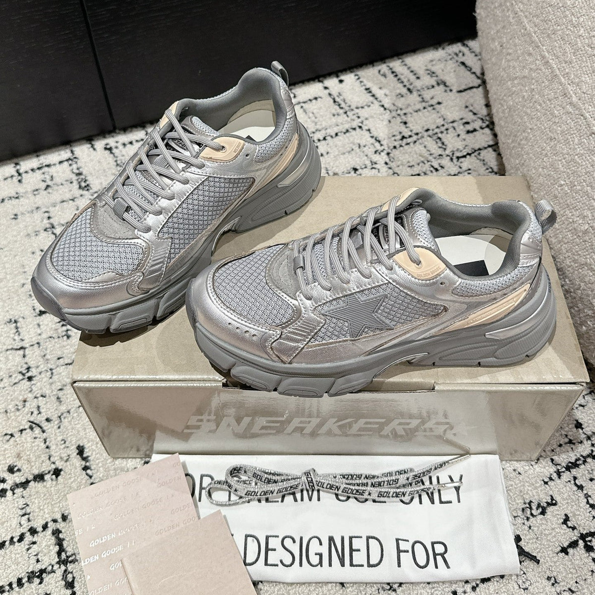GGDB Marathon Sneakers Silver Mesh 980470