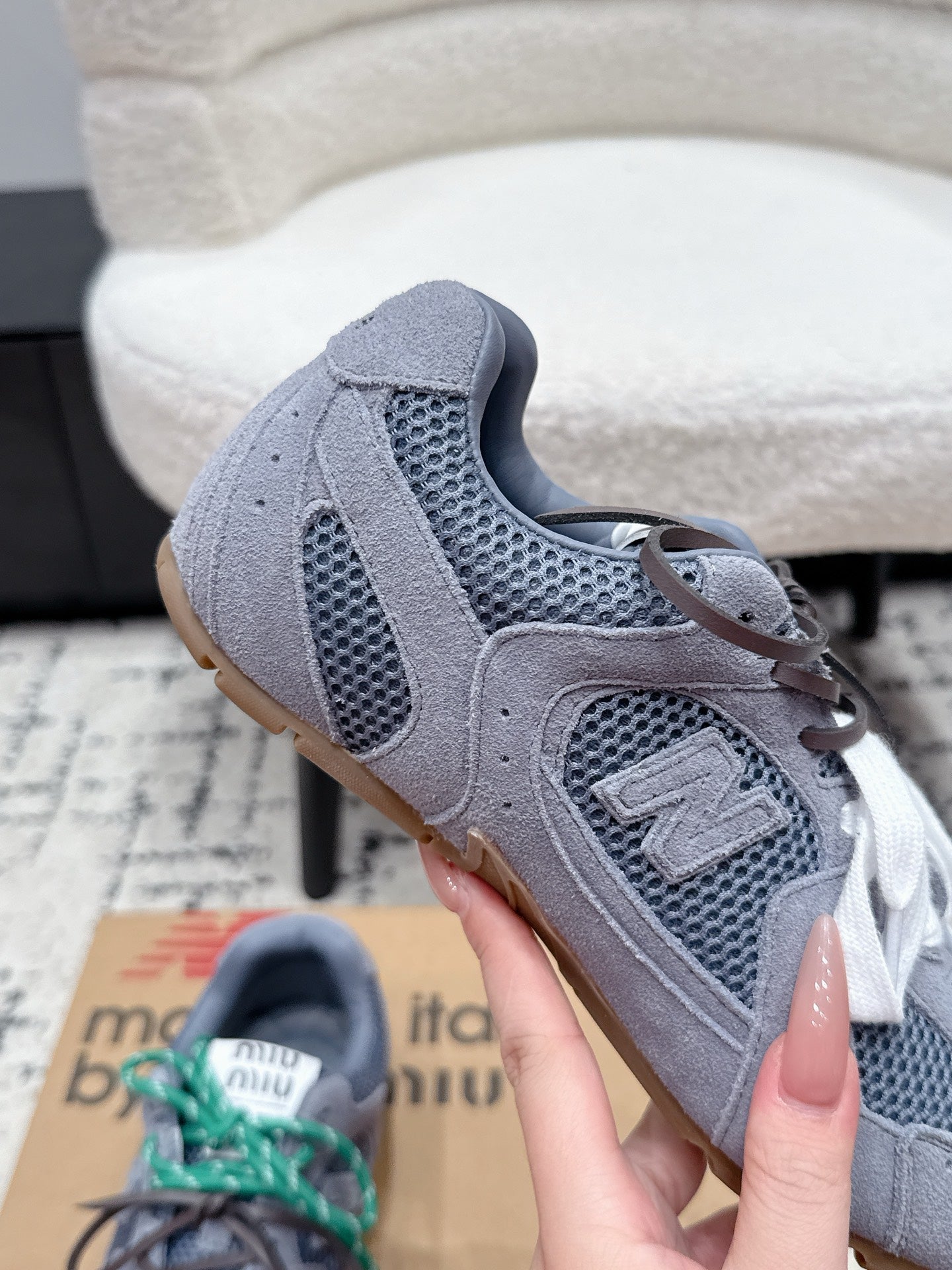 Miu 530 Casual Sneaker Light Purple Suede Mesh 880615