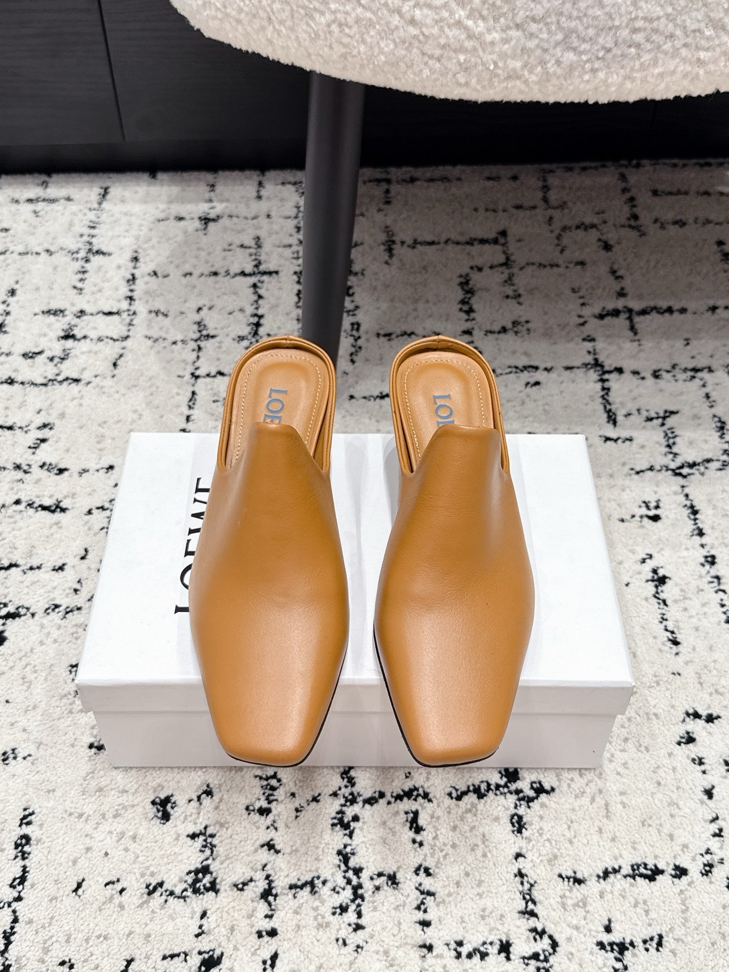 Loewe Emily Mule Tan Brown Lambskin 880827