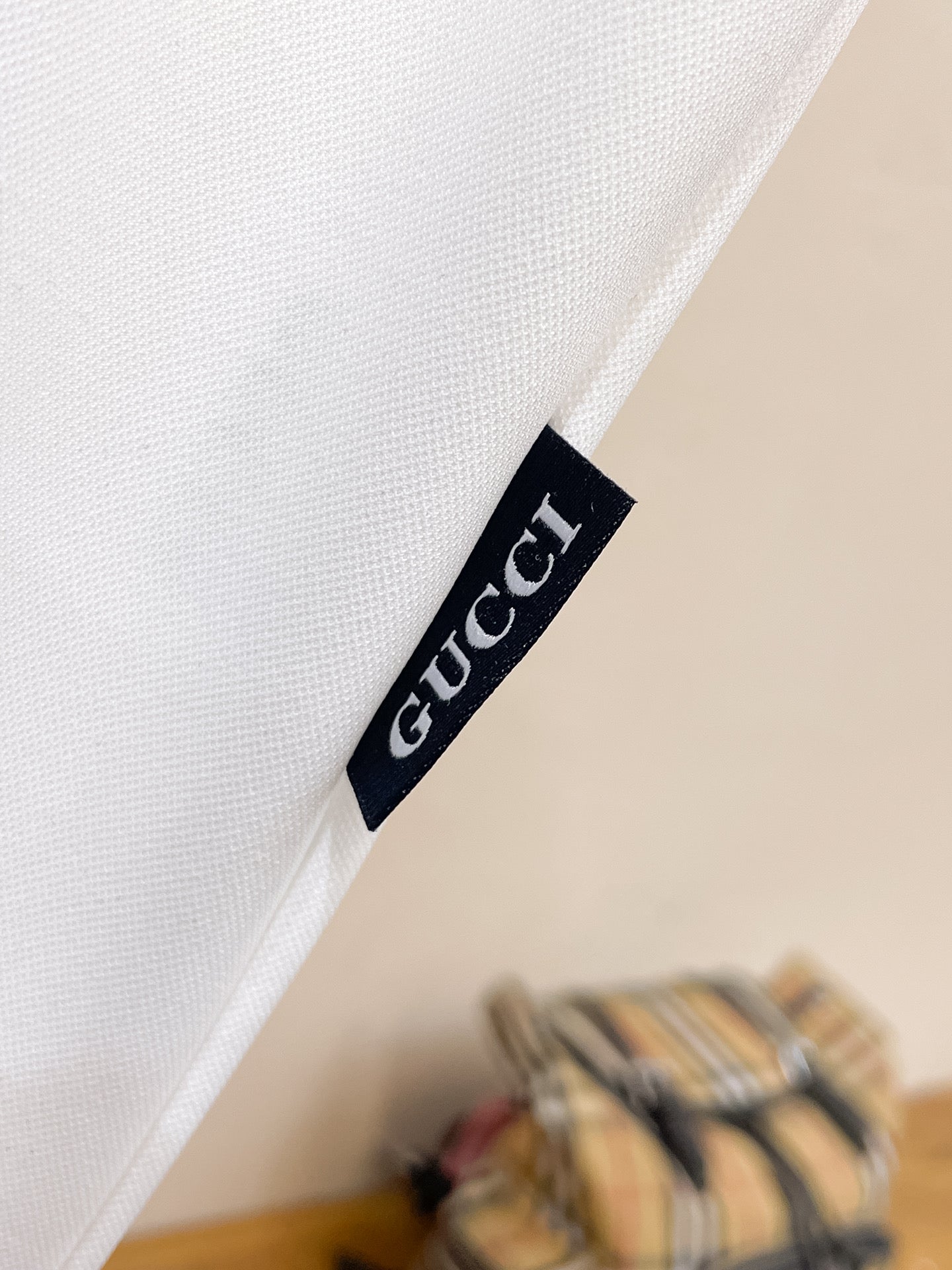 GG Men Short-Sleeve Polo Shirt White Silk