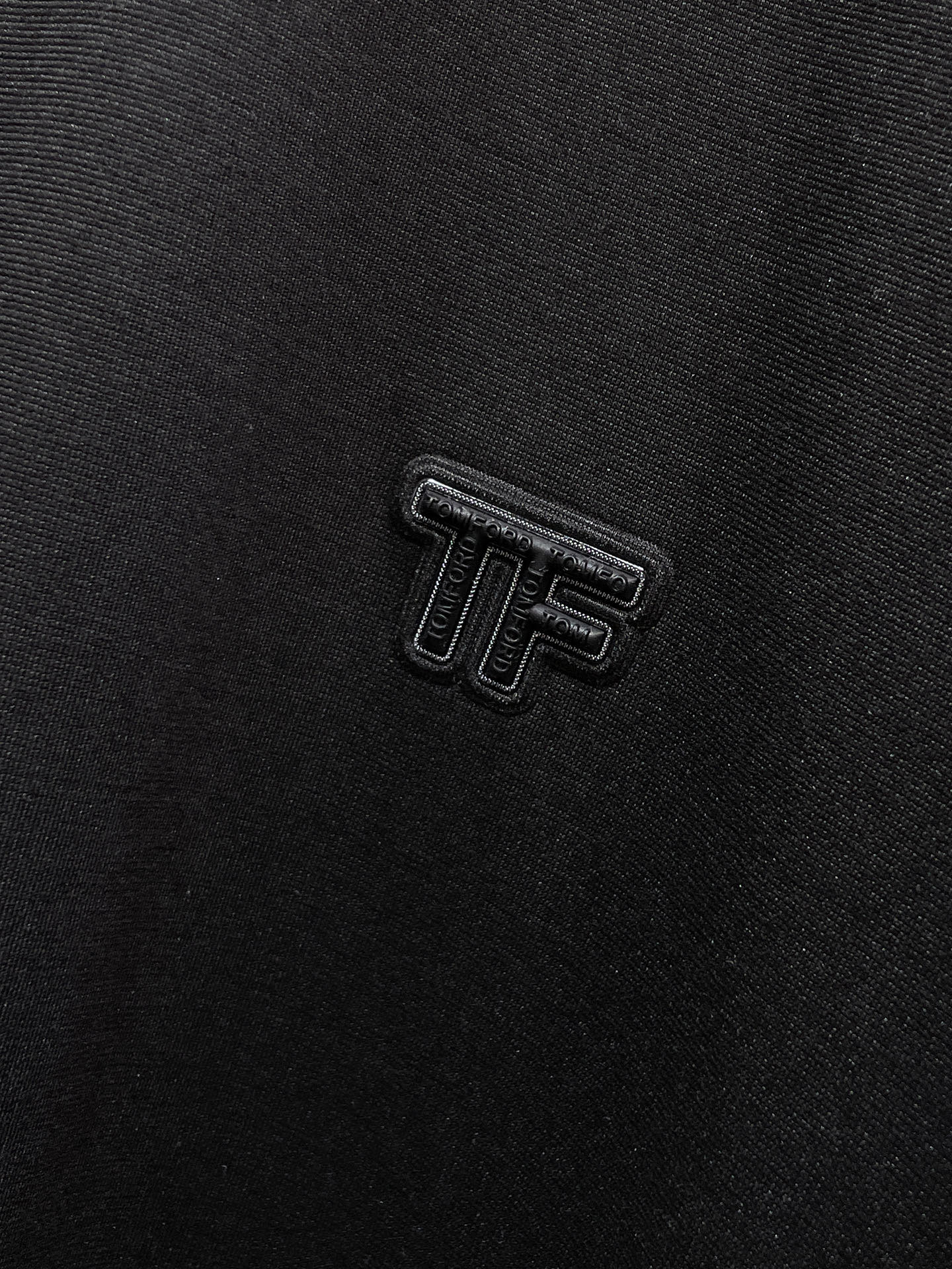 Tom Ford Men Short-Sleeve Polo Shirt Black Silk