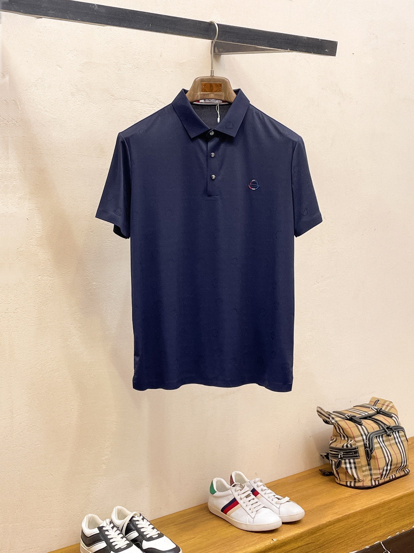 Moncler Men Polo Shirt Black Cotton 02