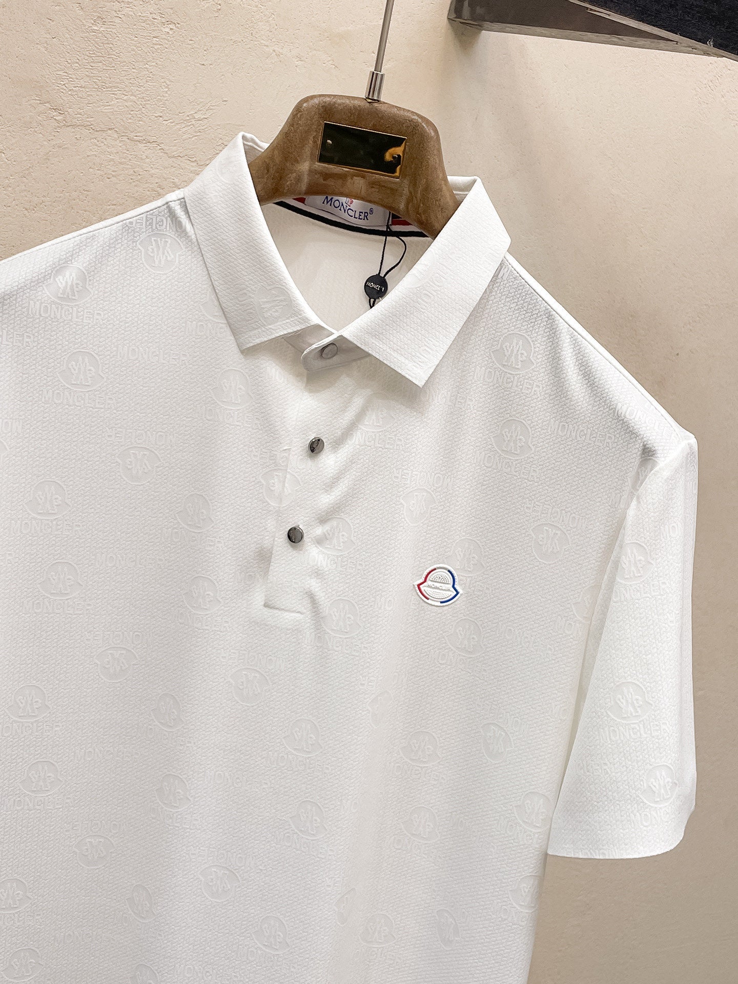 Moncler Men Polo Shirt White Cotton 01